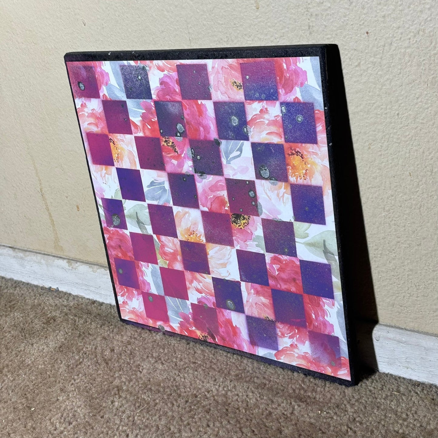 Pink Purple Sublime - Scrapbook Chess Board
