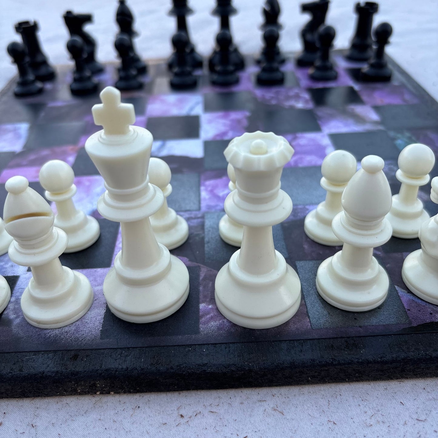 Crystal Purple - Scrapbook Chess Set