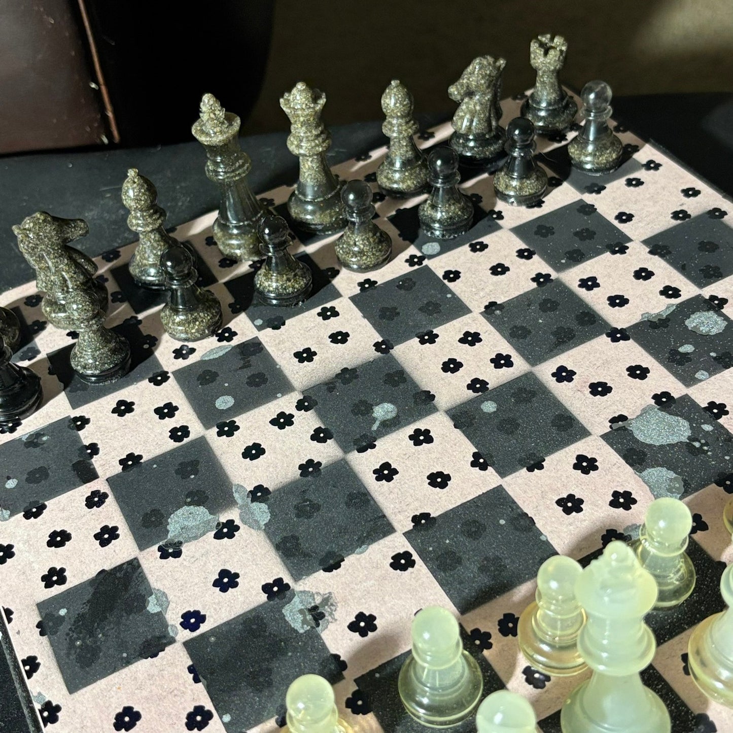 Mini Flowers - Scrapbook Chess Set