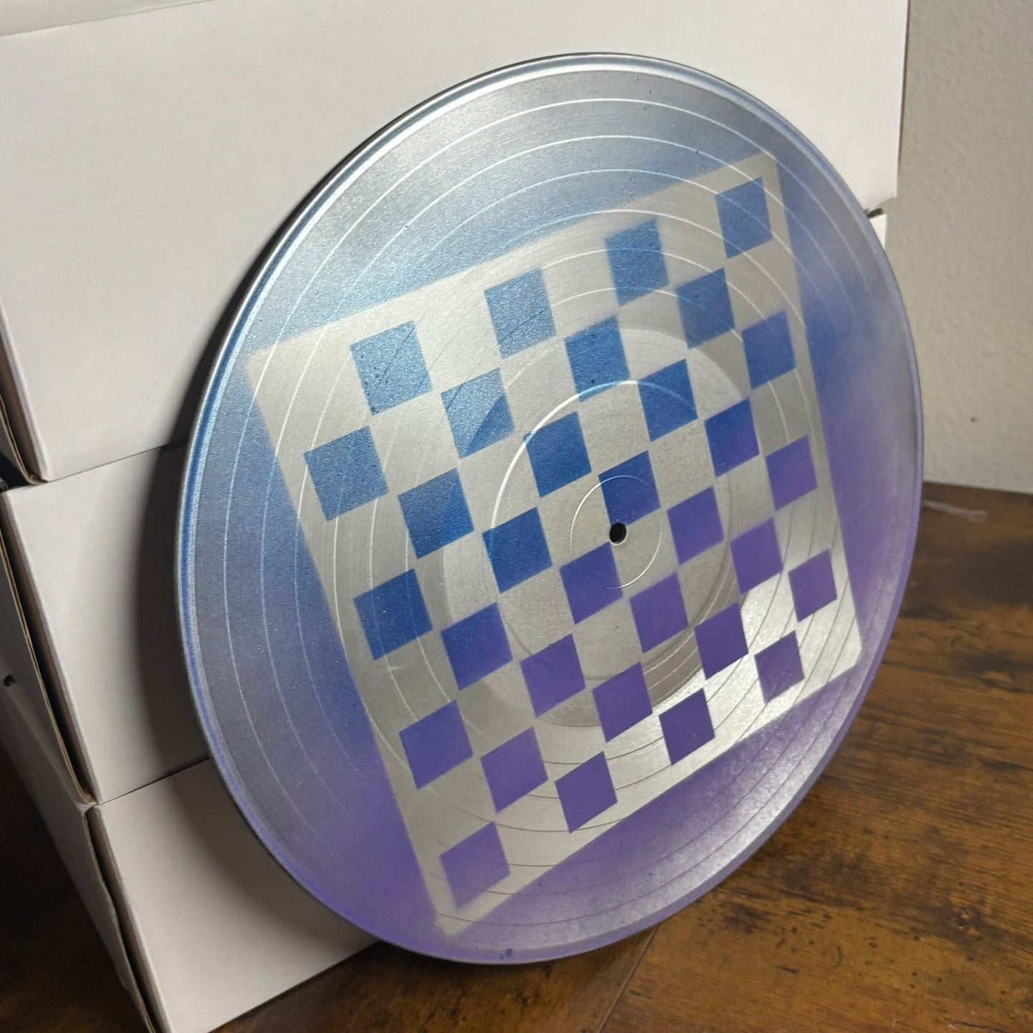 Purple Blue Chrome - Vinyl Chess Board