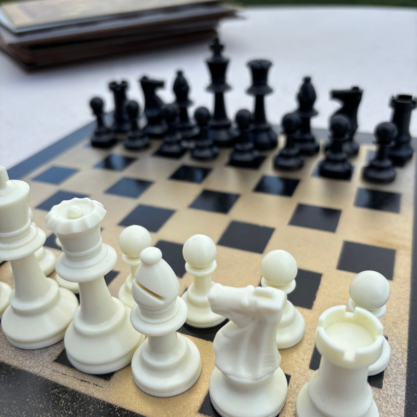 Gold & Black - Painted Chess Set