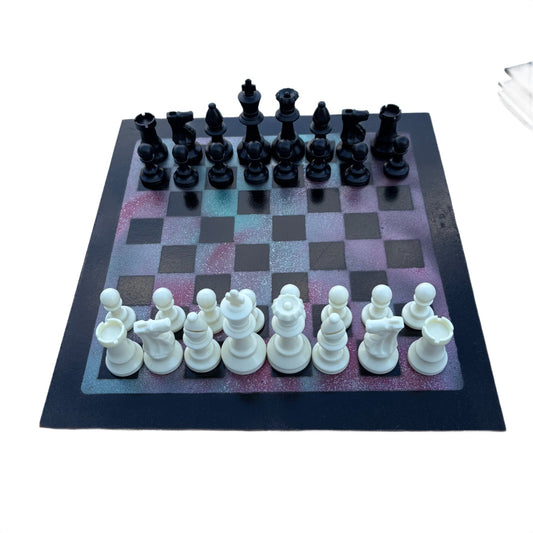 Metallic Space - Painted Chess Set