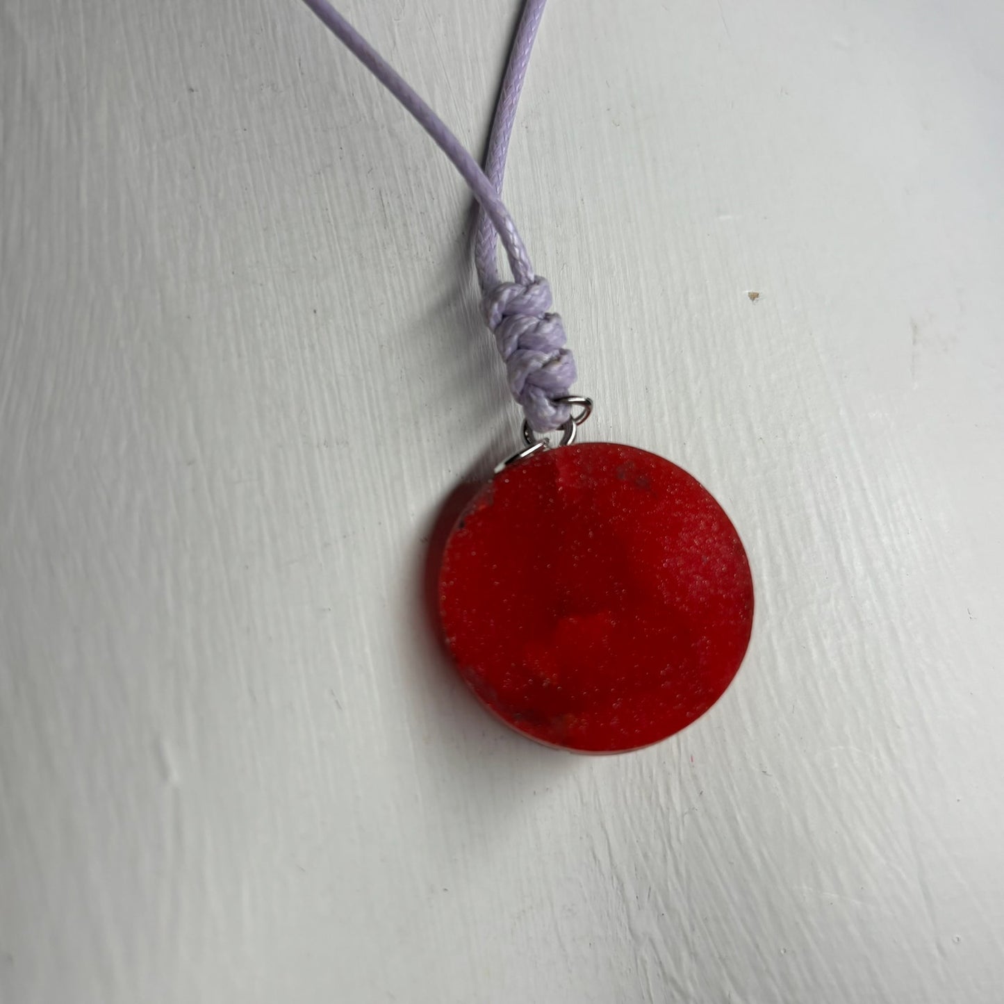 Fading Red Pawn - Handmade Resin Chess Necklace