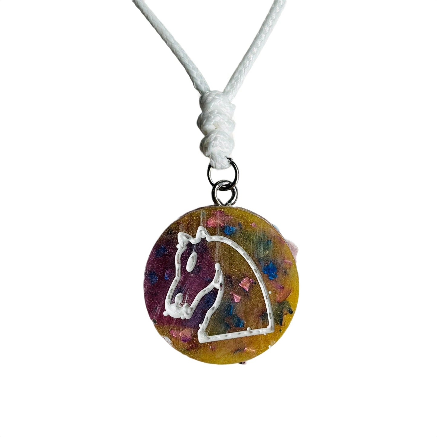 🎁 Blender Mix Knight - Handmade Resin Chess Necklace (100% off)