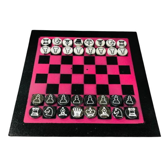 Hot Pink - Painted Chess Set