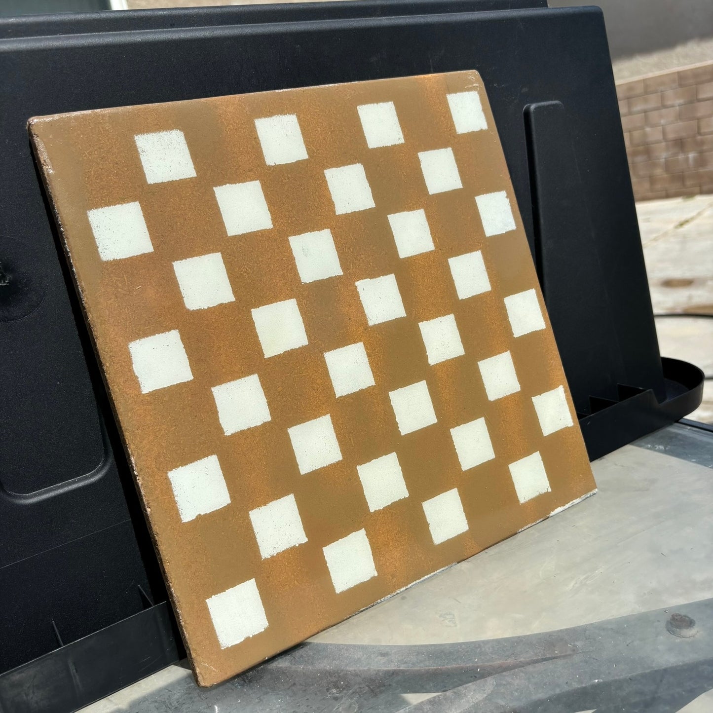 Simple Brown - Resin Coated Chess Board