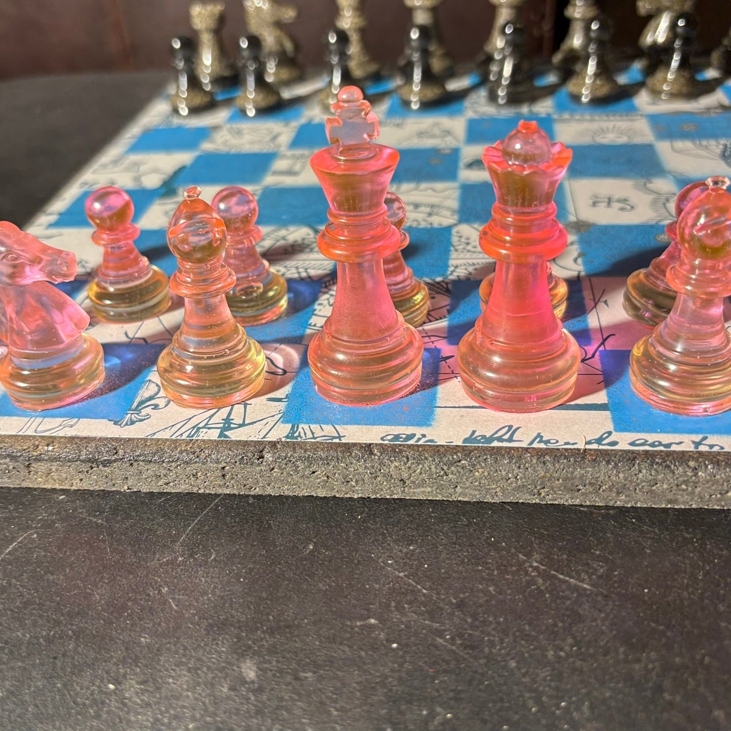 Seas Blue Explorer- Scrapbook Chess Set