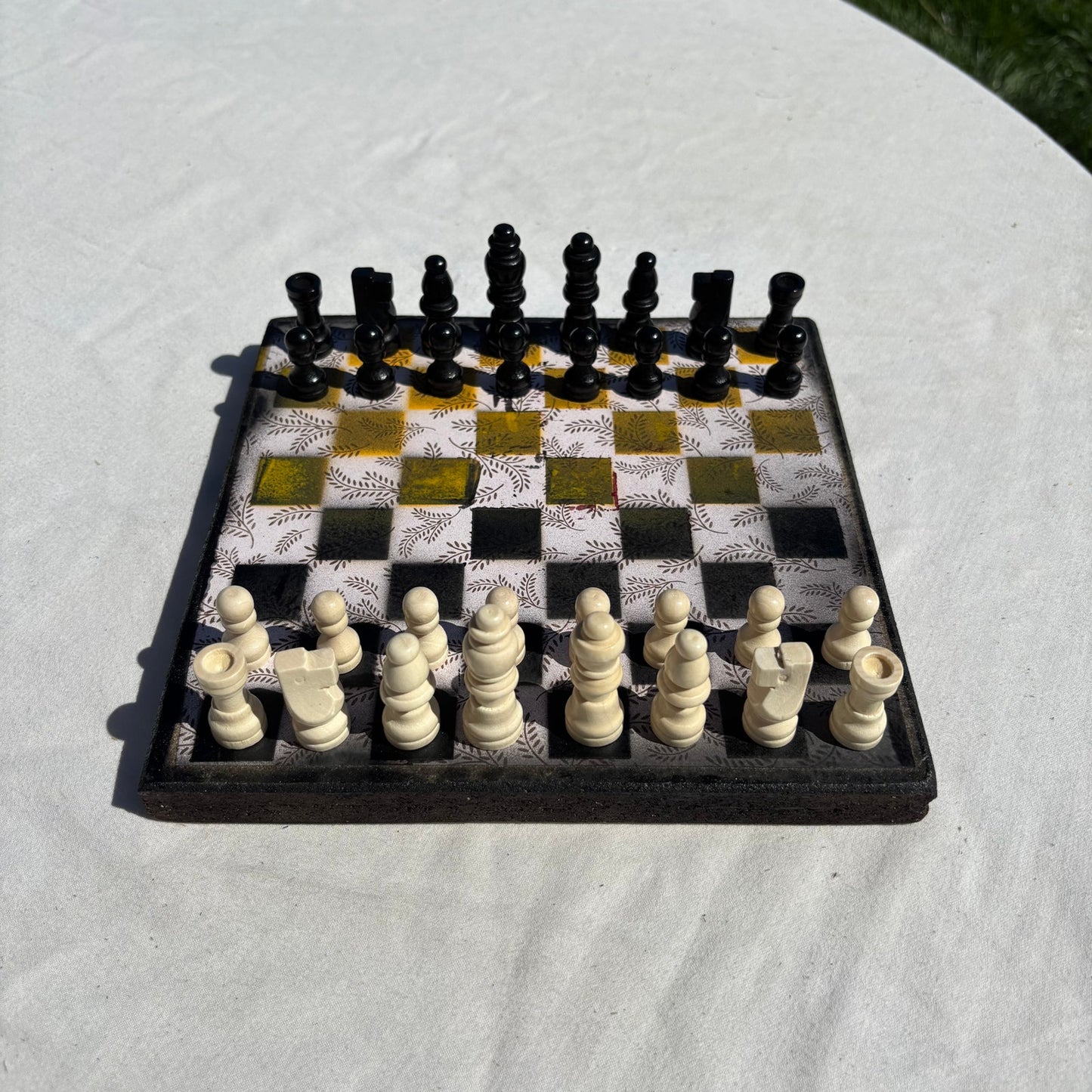 Yellow & Black - Scrapbook Chess Set