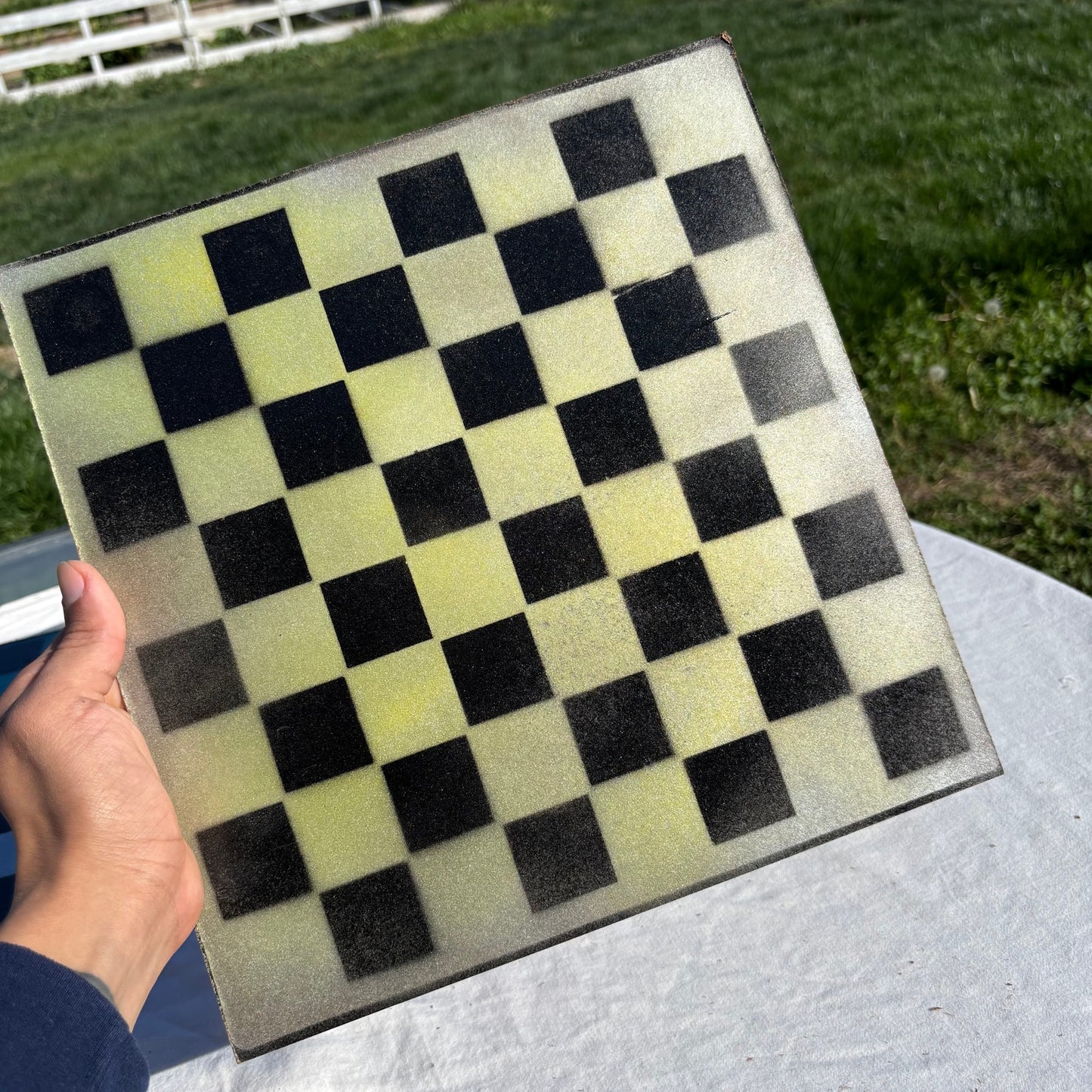 Dirty Green - Painted Chess Set