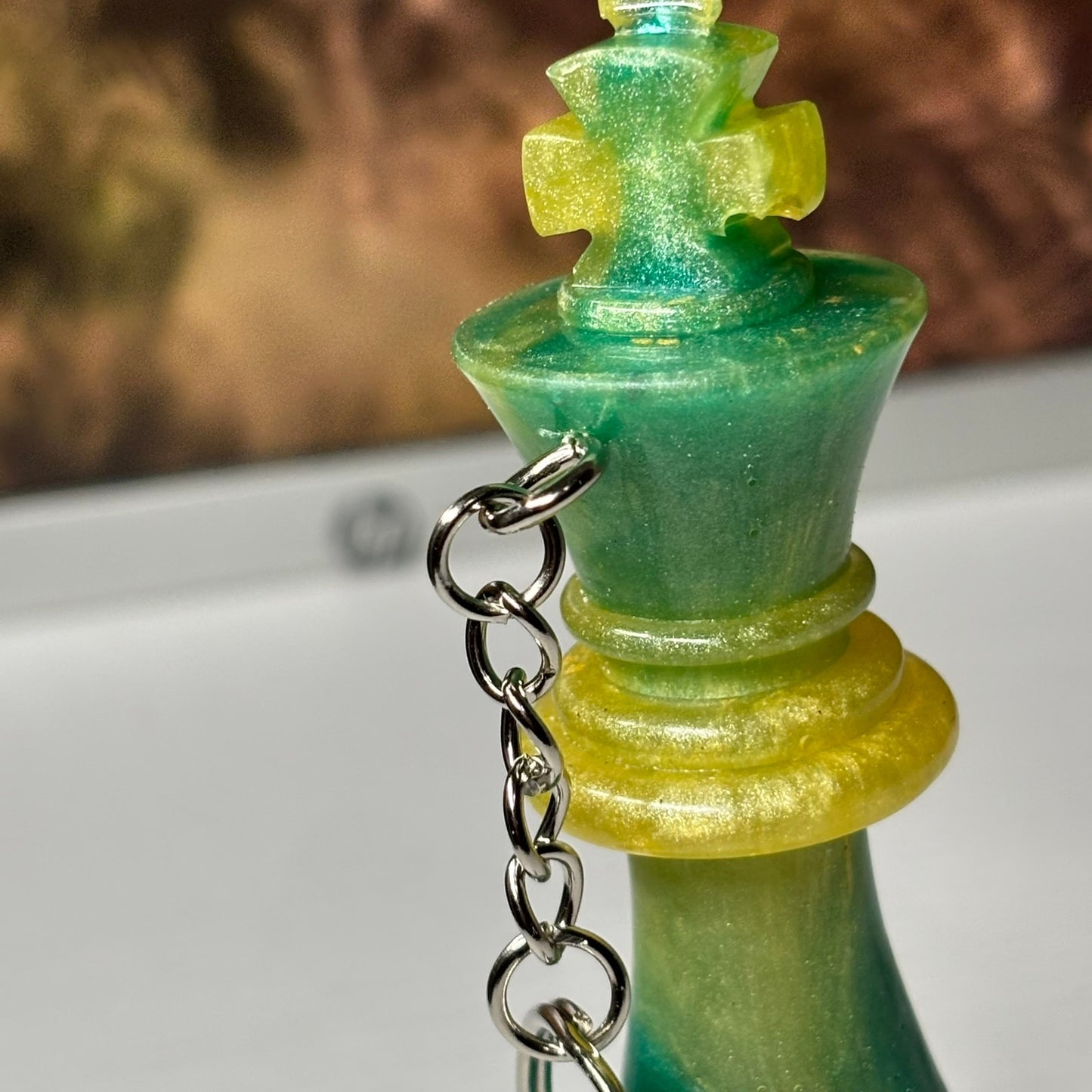 Lemon Swirl King - Handmade Resin Keychain - Large Edition