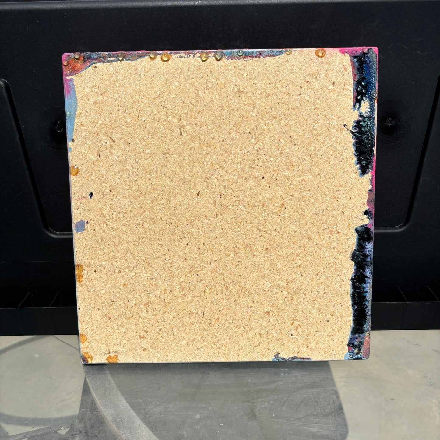 Pink Blue Color Mix - Resin Coated Chess Board