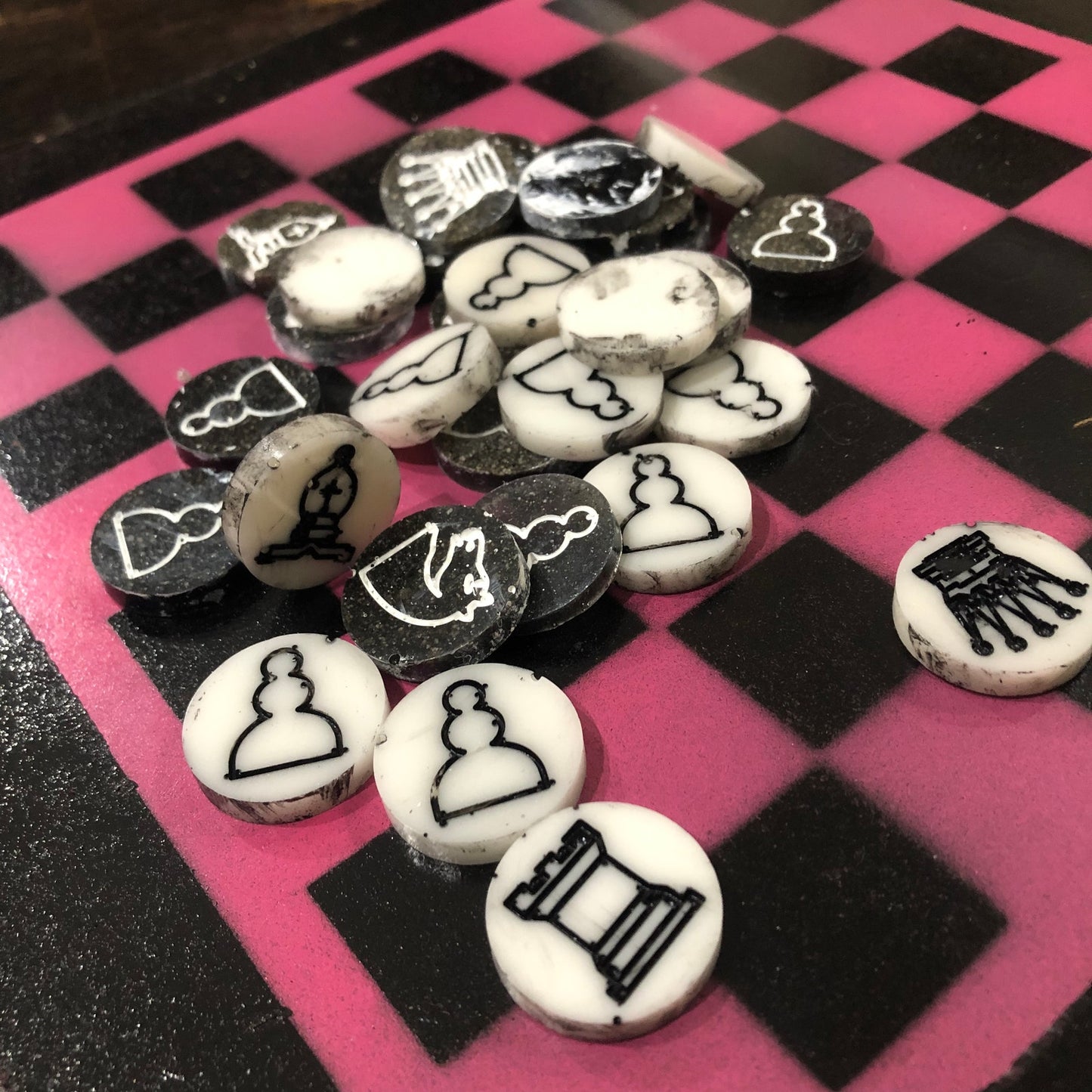 Hot Pink - Painted Chess Set