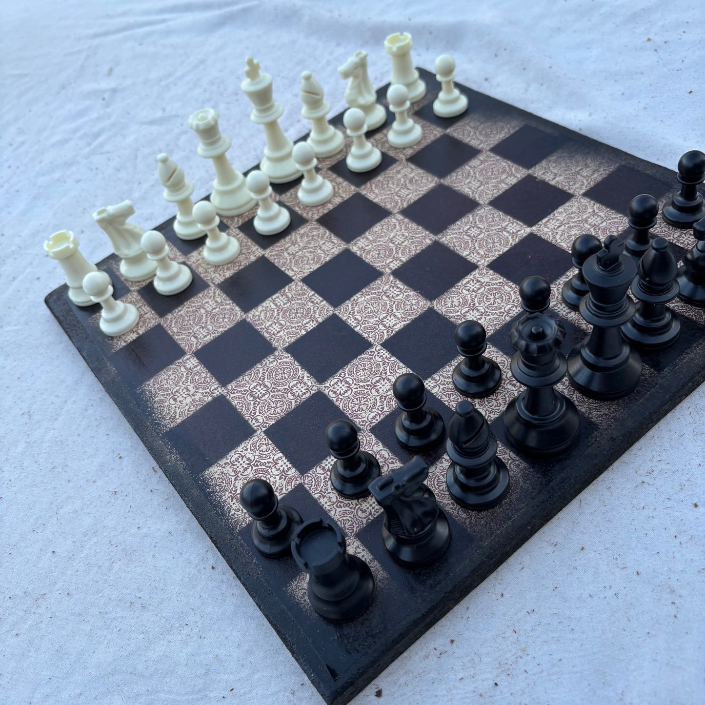 Vintage Brown - Scrapbook Chess Set