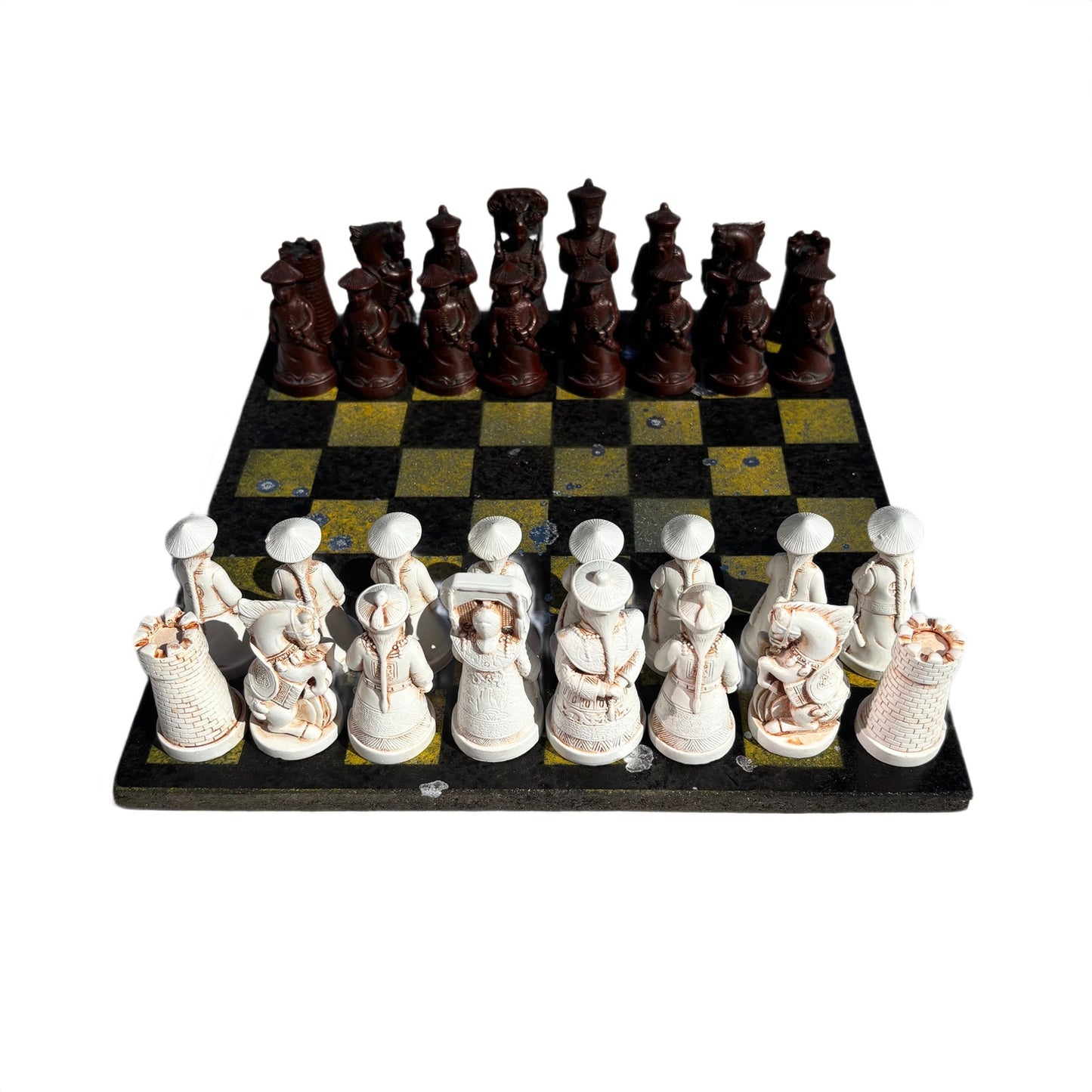 Yellow & Black Stealth - Chinese Edition Chess Set