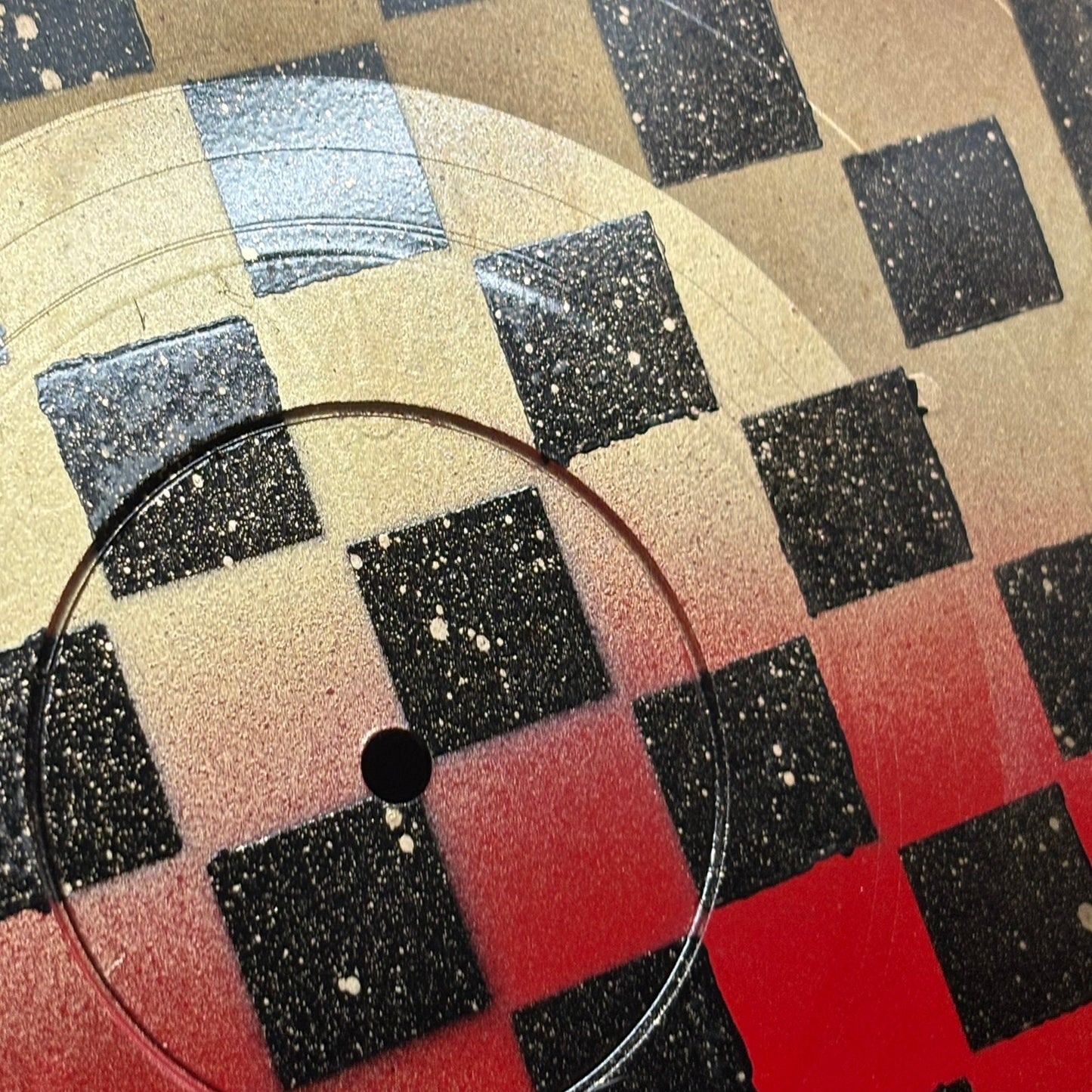 Gold Red Half Style - Vinyl Chess Board