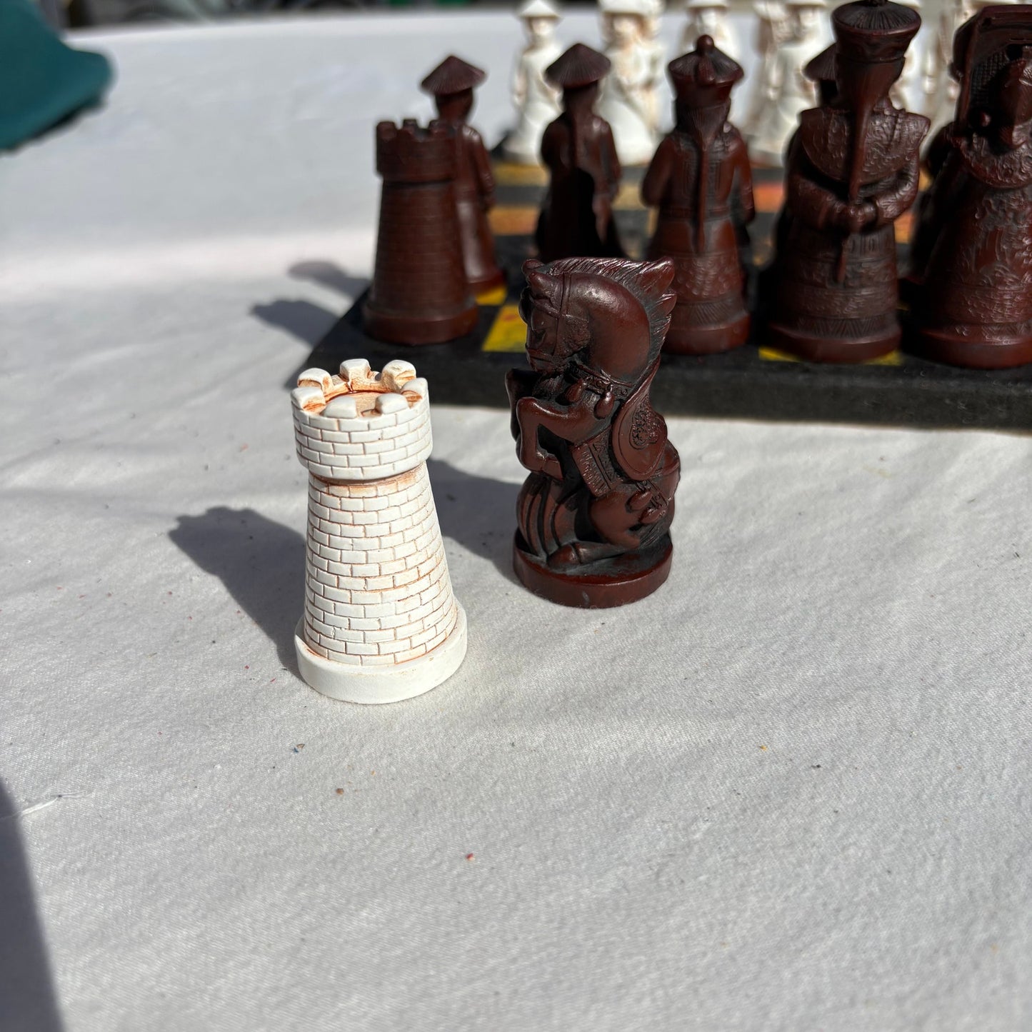 Fire Orange & Black - Chinese Edition Chess Set