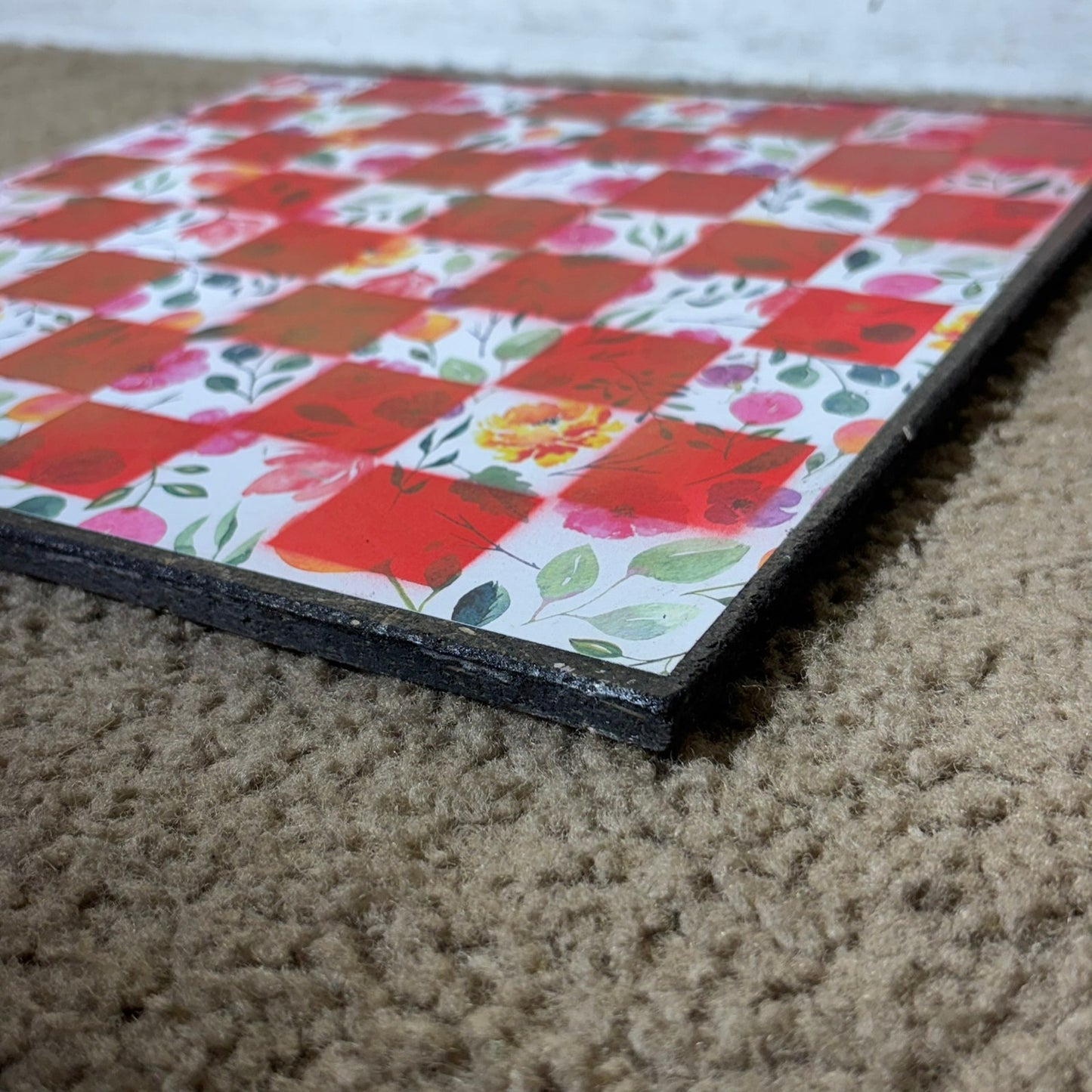 The Red Flower - Scrapbook Chess Board