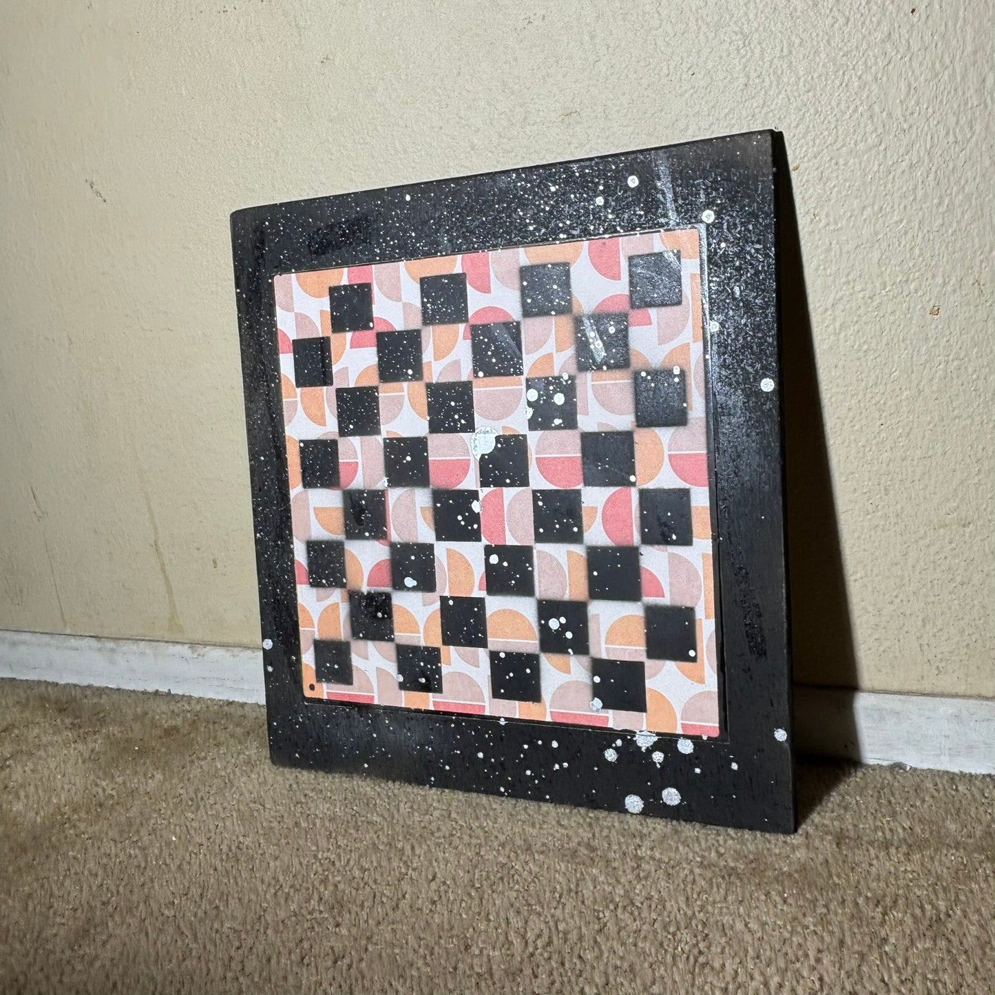 Peach Pattern - Large Scrapbook Chess Board