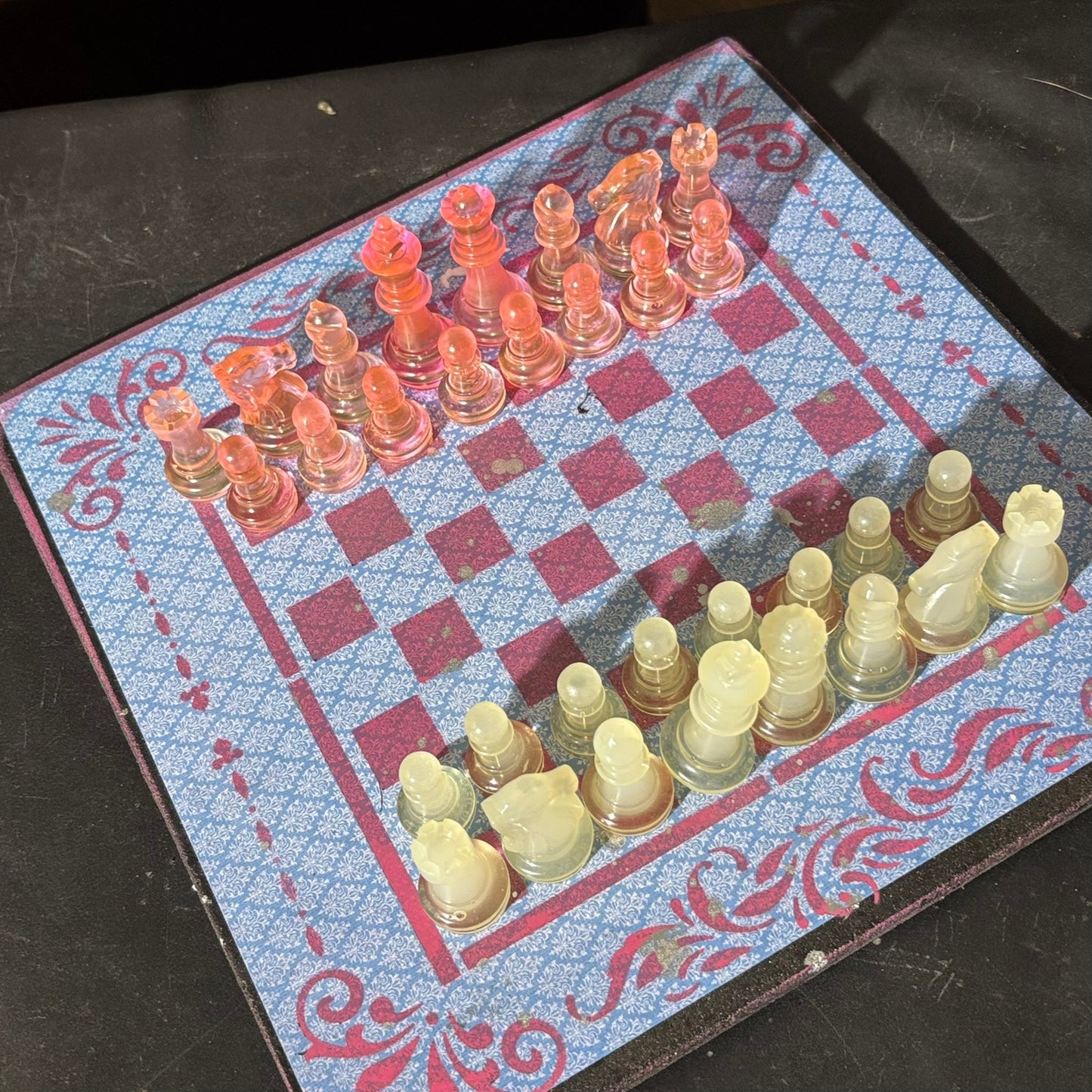 Velvet Supreme Blue - Scrapbook Chess Set