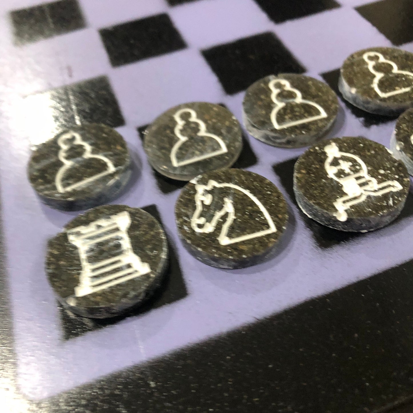 Classic Purple - Painted Chess Set