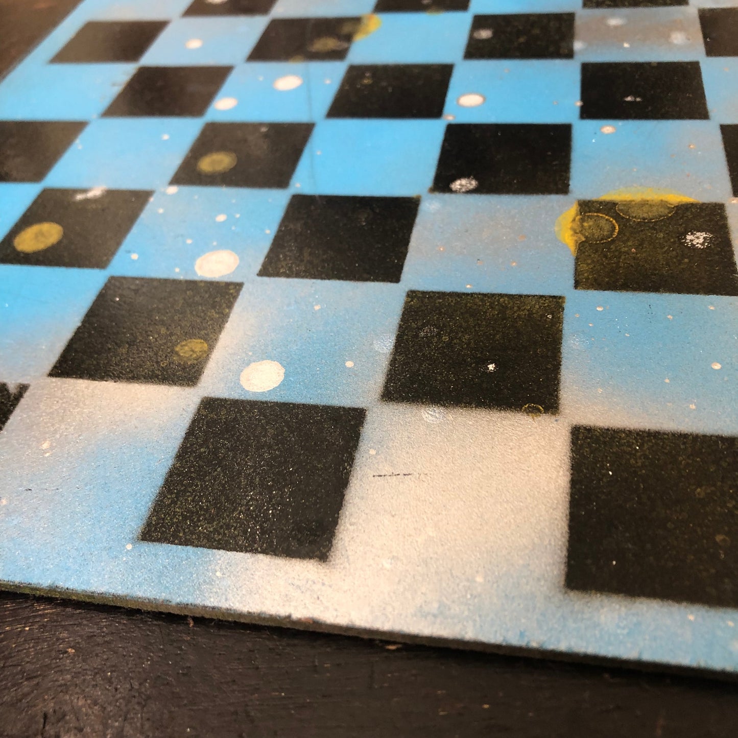 Cloudy Blue - Painted Chess Set