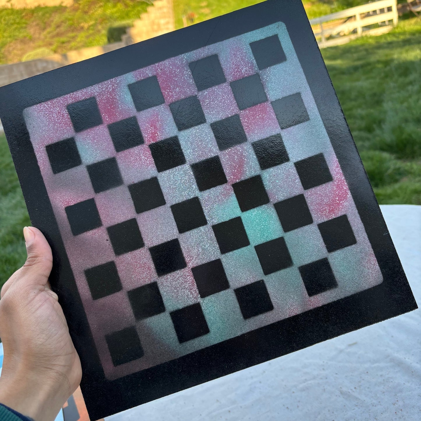 Metallic Space - Painted Chess Set