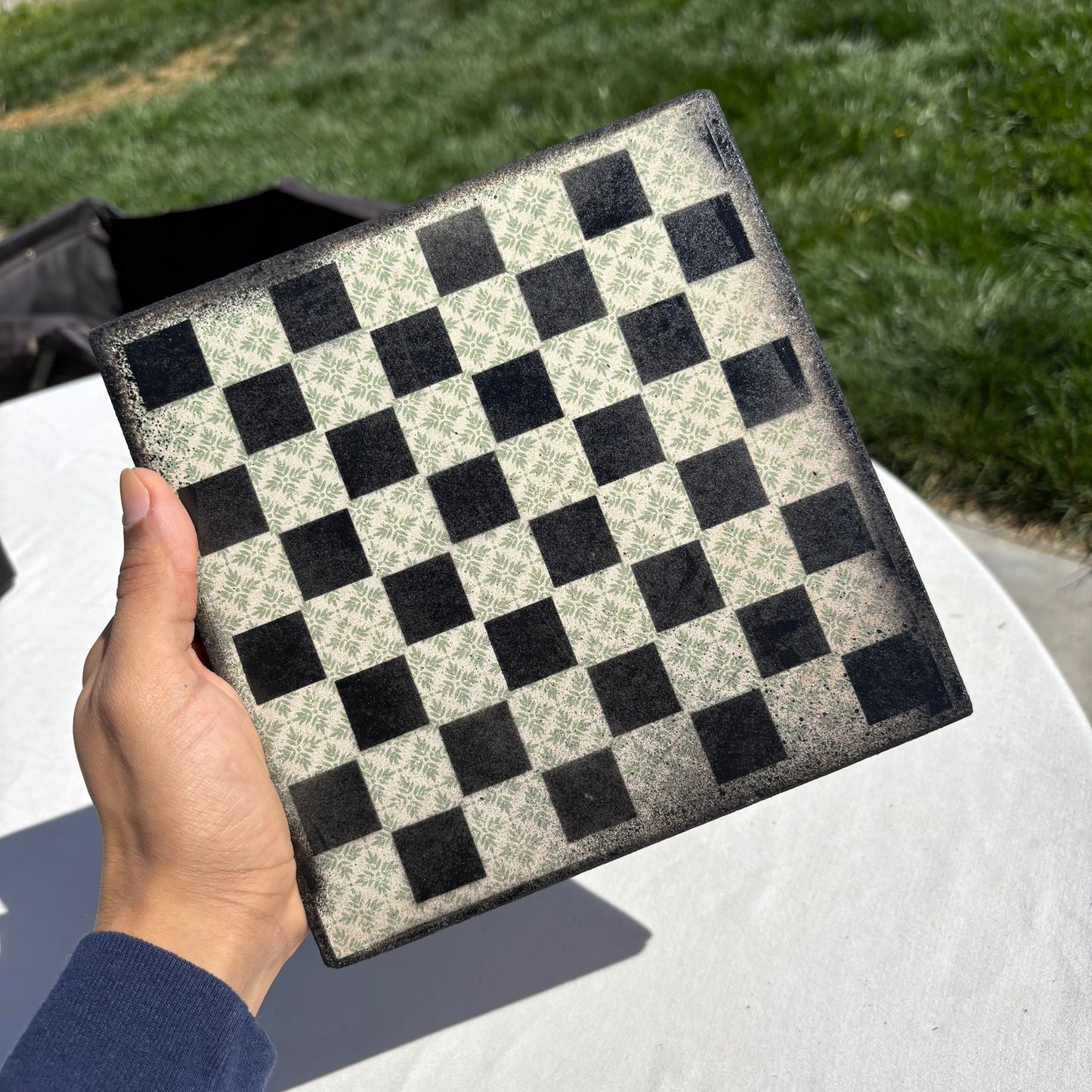 Vintage Green - Scrapbook Chess Set