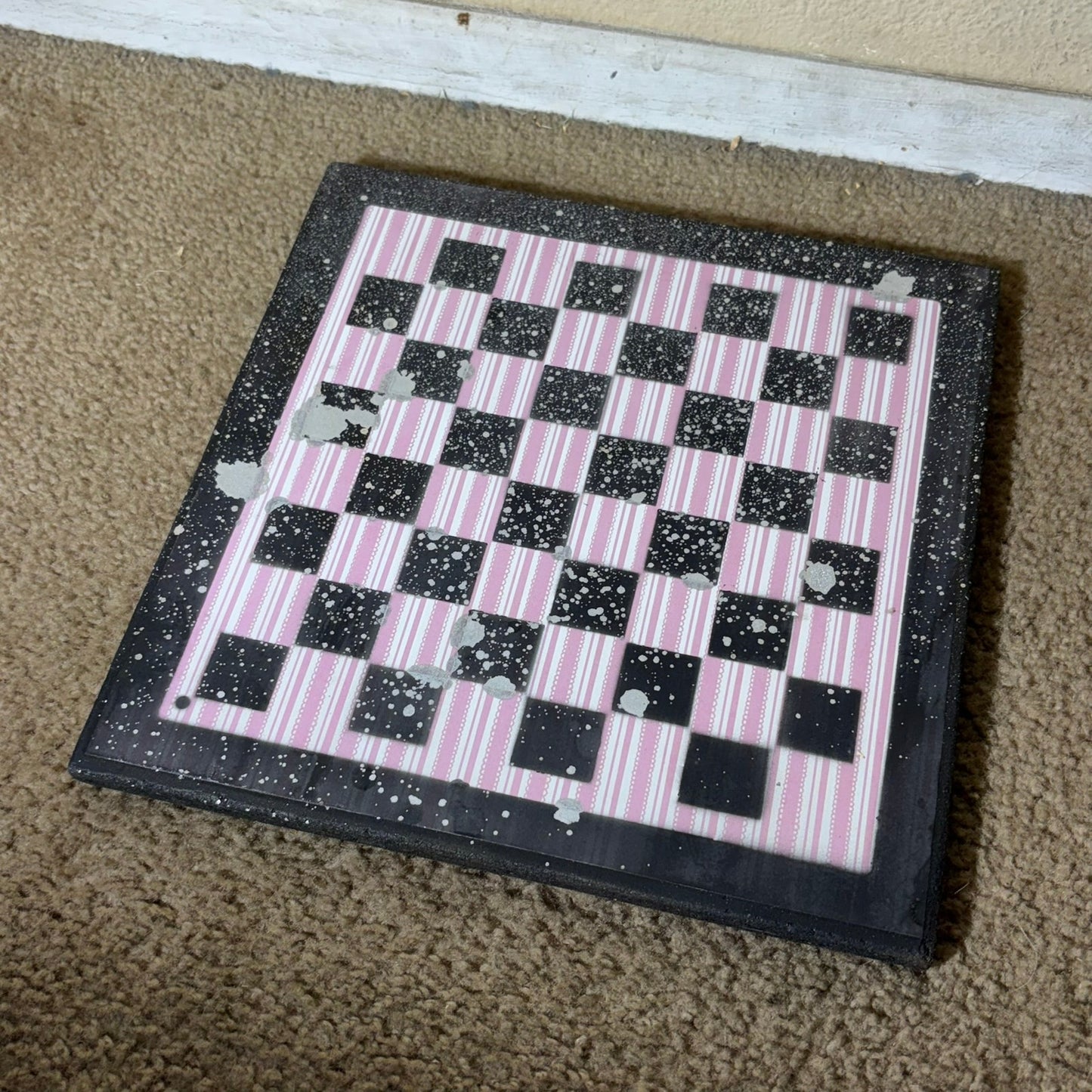 Simple Pink - Scrapbook Chess Board