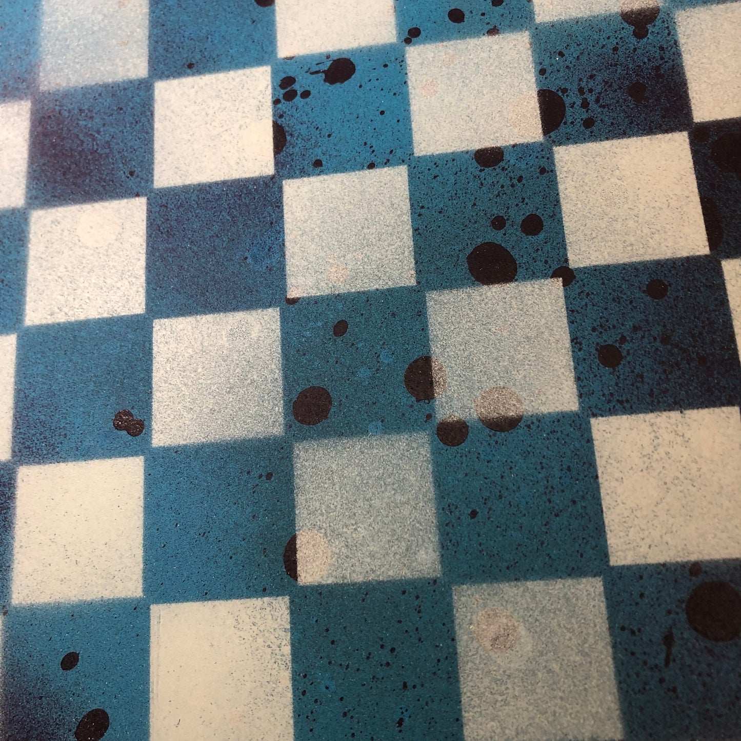 Bubbly Purple & Blue - Painted Chess Set
