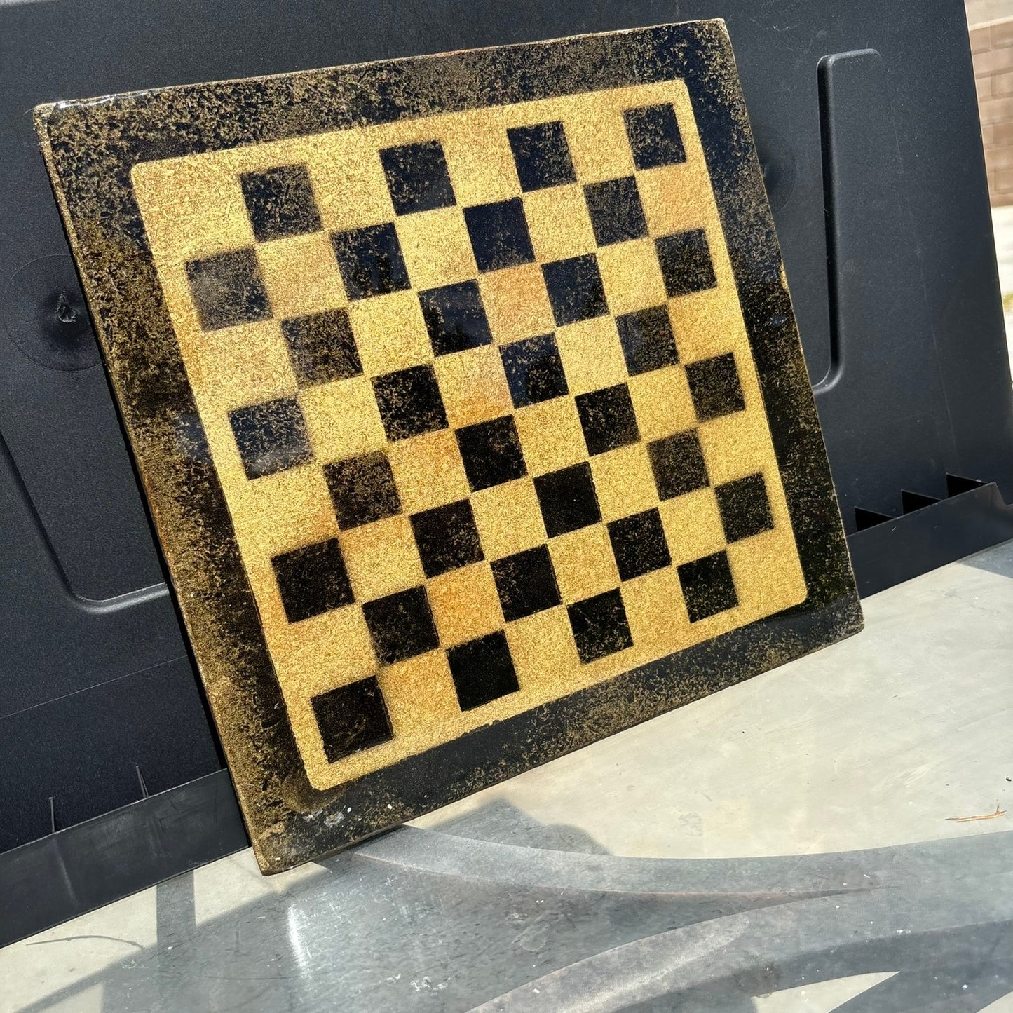 Gold & Black - Resin Coated Chess Board