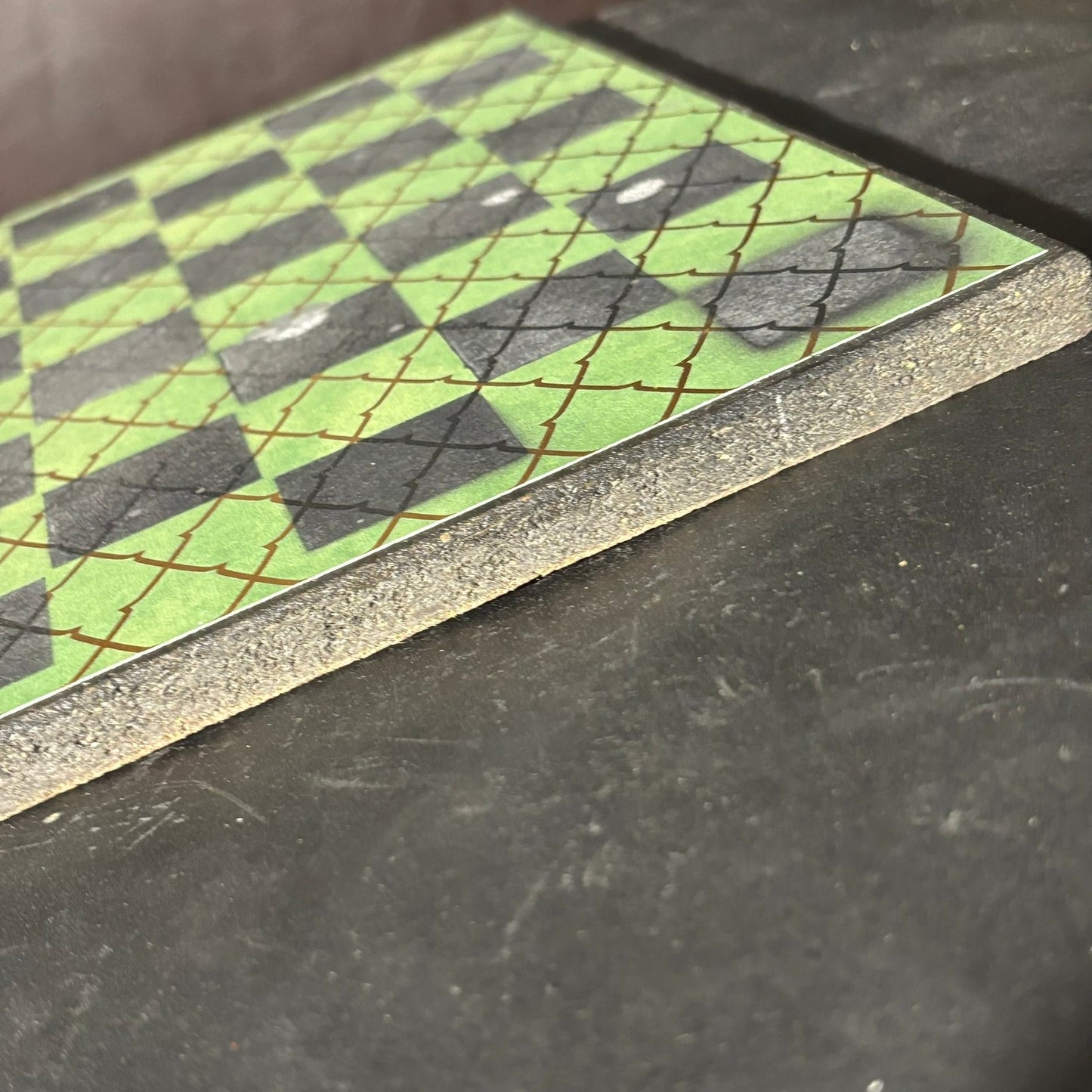 Vintage Green - Scrapbook Chess Board