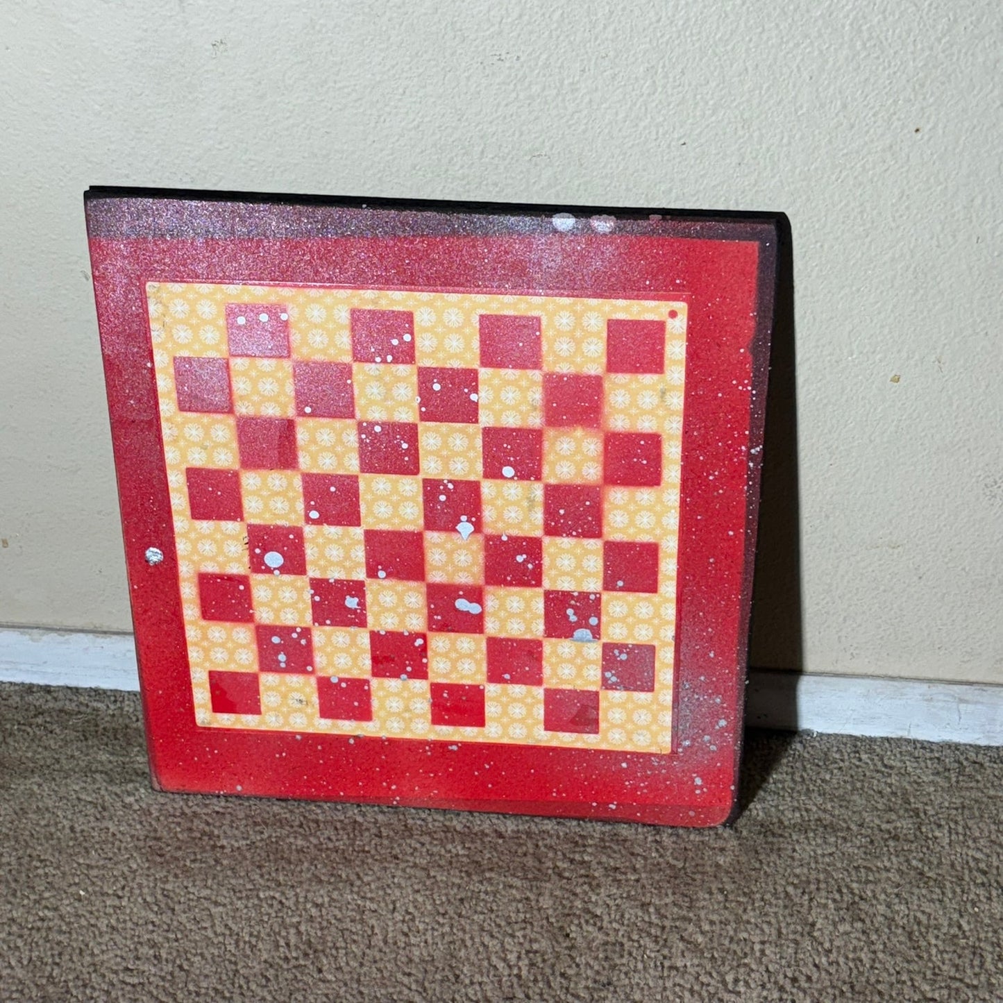 Royal Red Yellow - Large Scrapbook Chess Board
