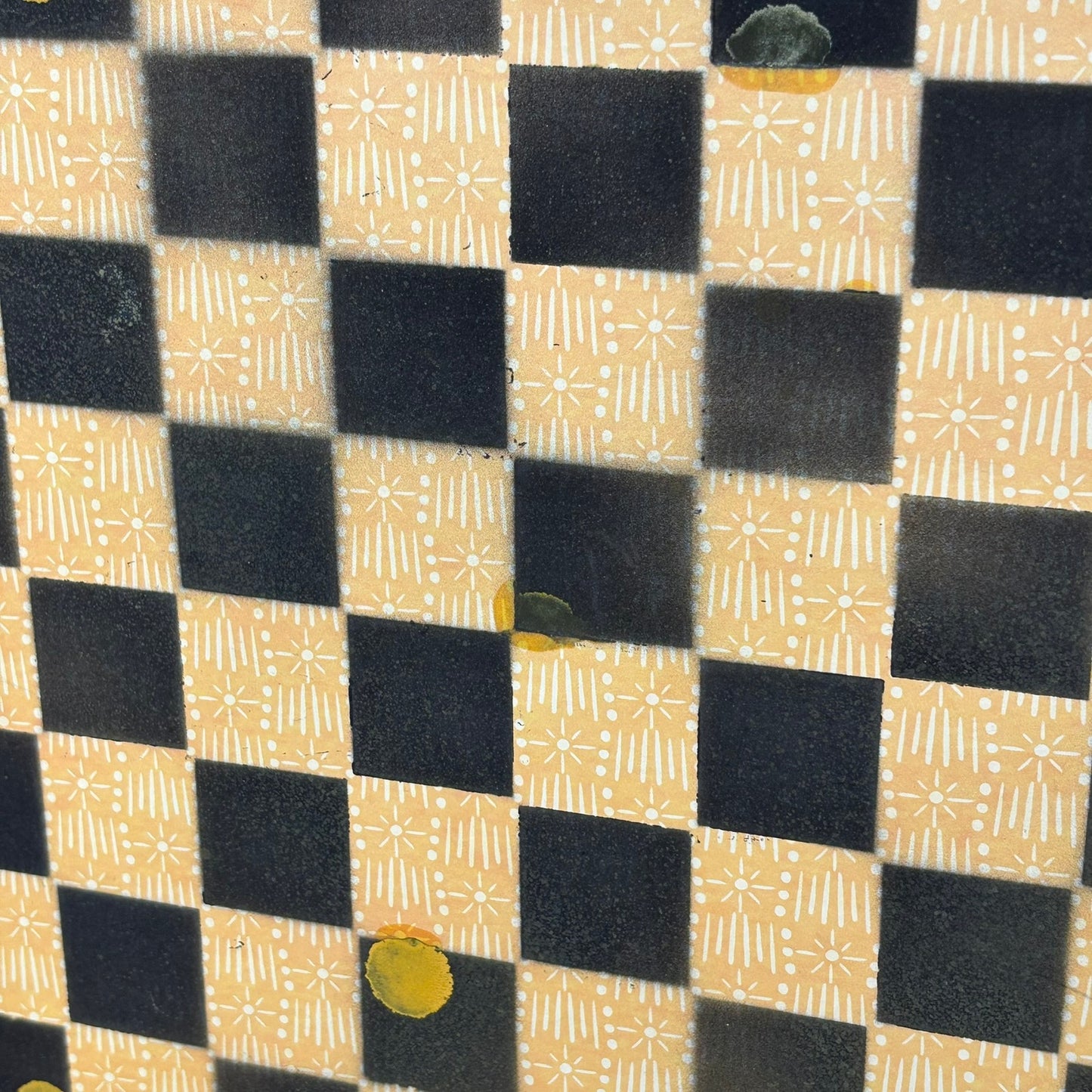 Tattered Yellow - Scrapbook Chess Board
