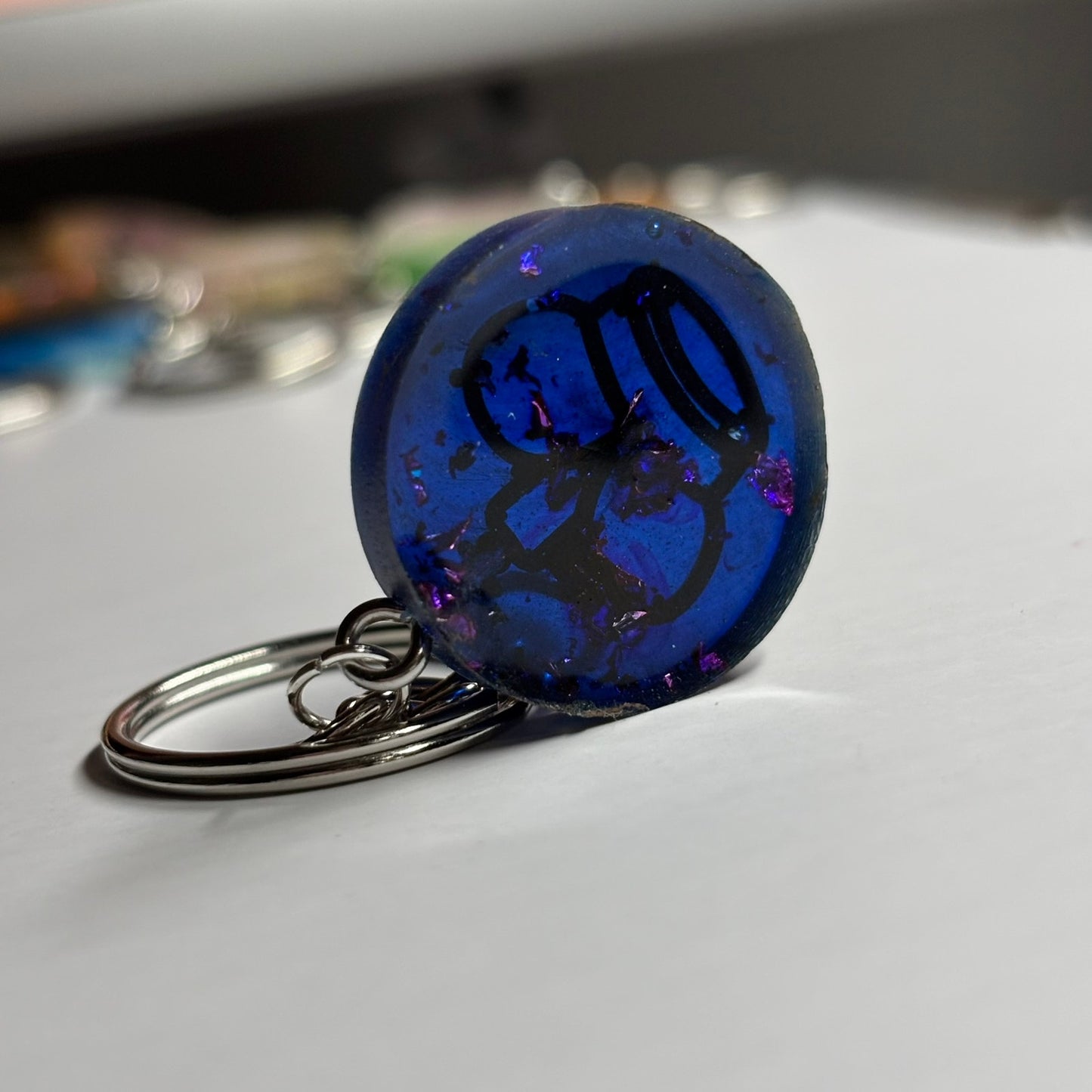 Orange Blue King - Handmade Resin Keychain