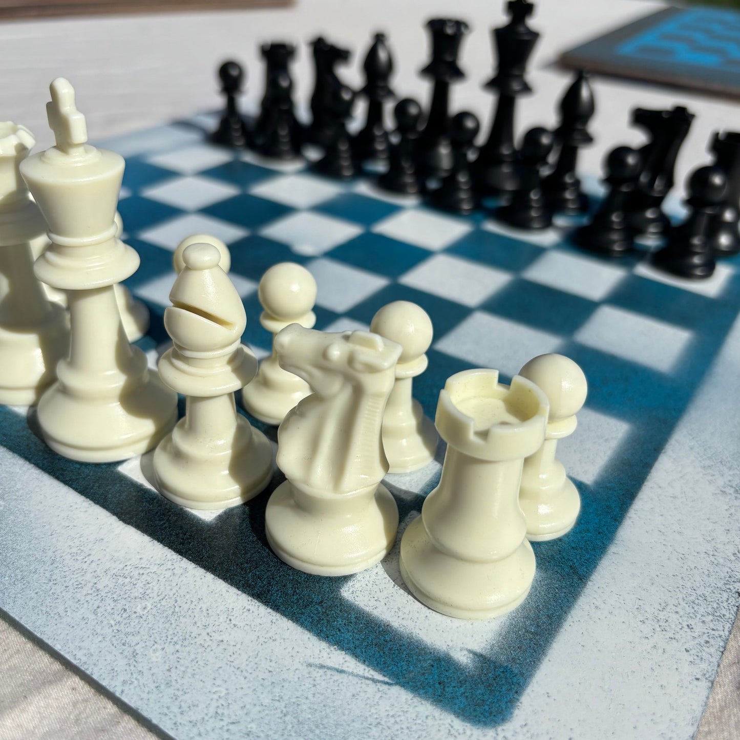Ice Blue - Painted Chess Set