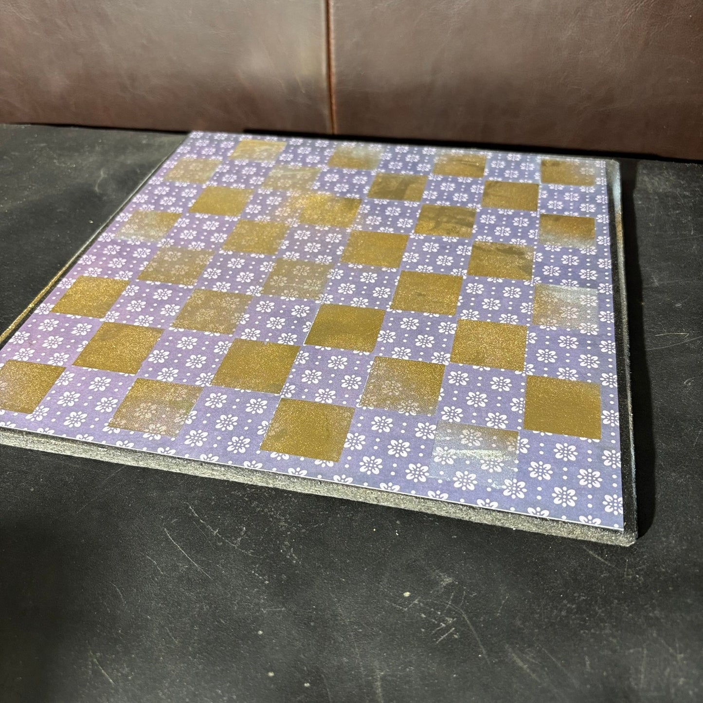 Golden Hue - Scrapbook Chess Board