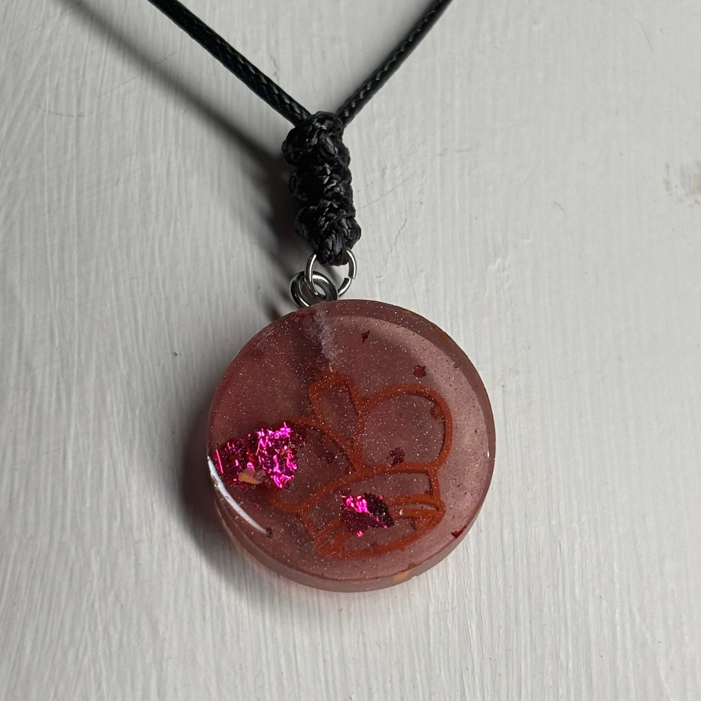 Vintage Orange King - Handmade Resin Chess Necklace