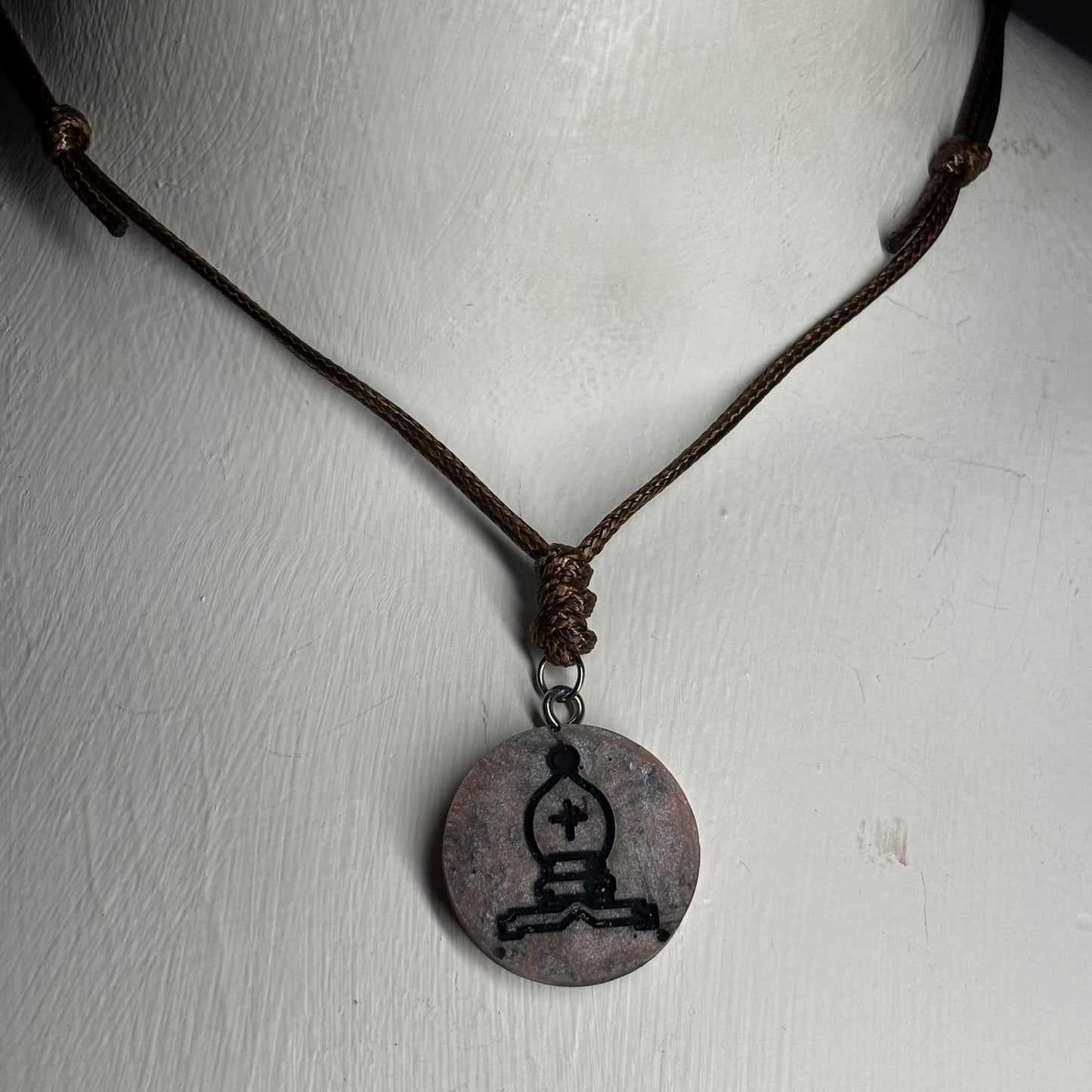 Luxury Bishop - Handmade Resin Chess Necklace