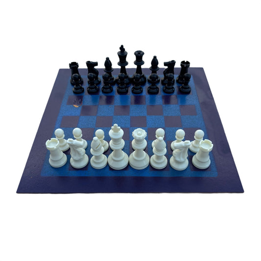 Hornets Purple & Blue - Painted Chess Set