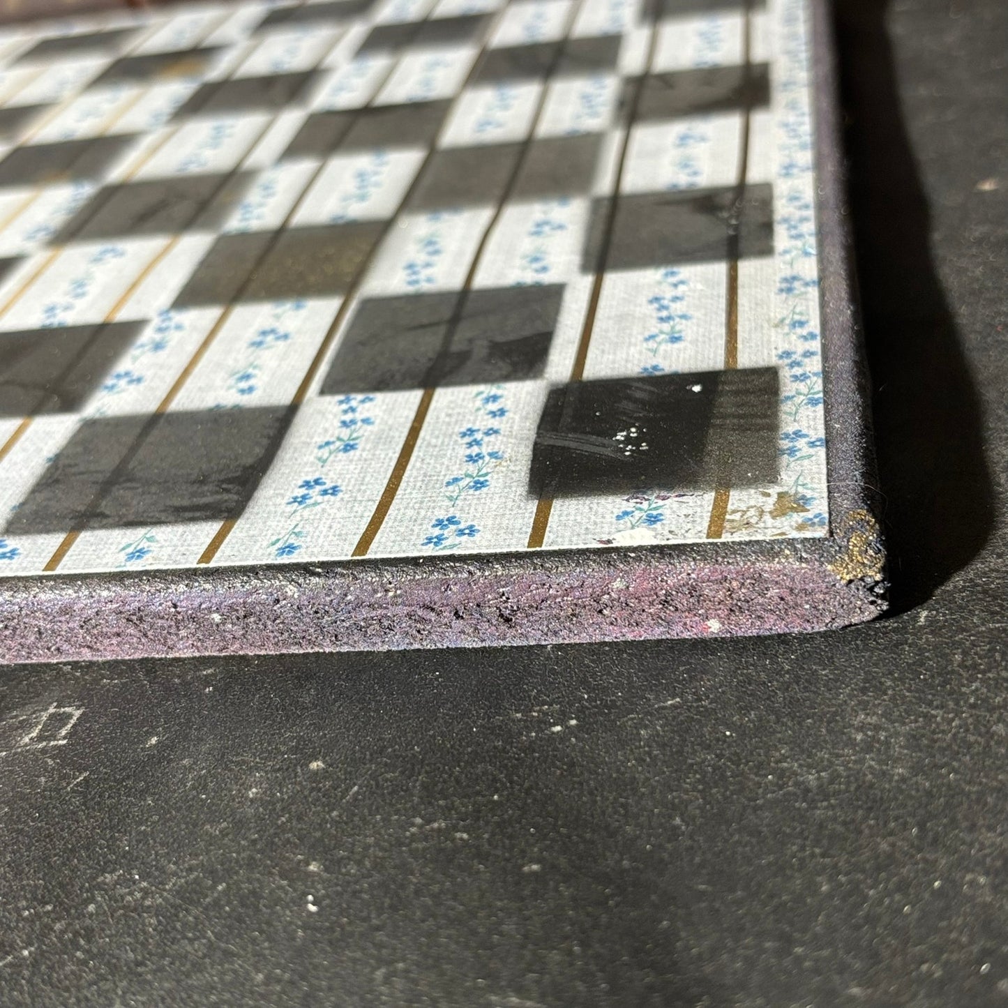 Golden Blue/White - Scrapbook Chess Board