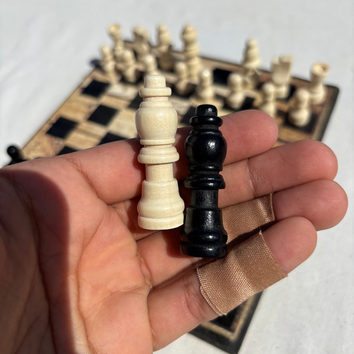 Classic Wood Print - Scrapbook Chess Set