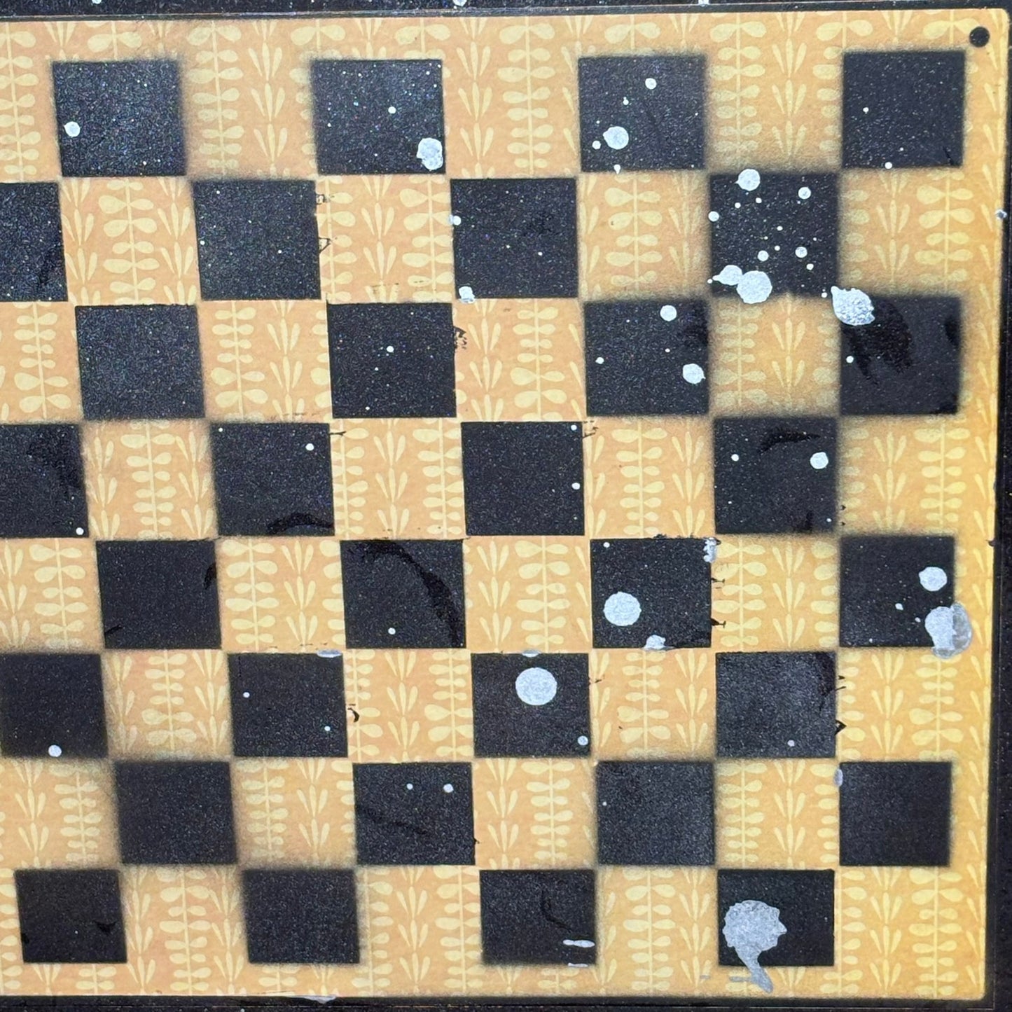 Yellow Royal Pattern - Large Scrapbook Chess Board