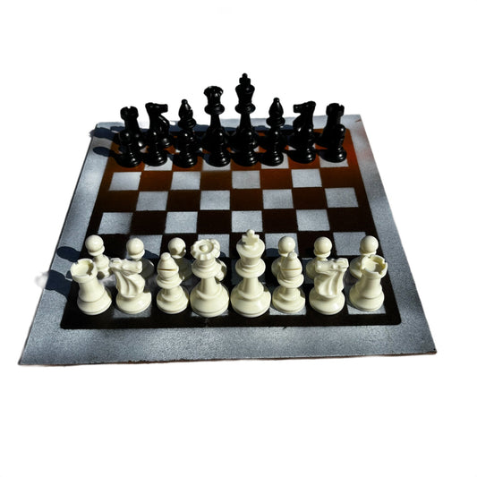 Burned Orange - Painted Chess Set