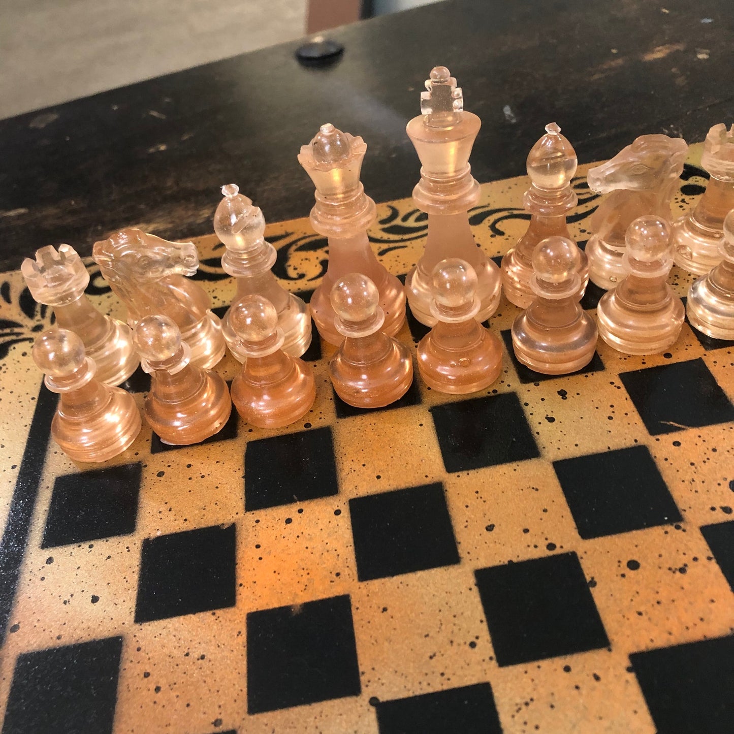 Safari Orange - Painted Chess Set