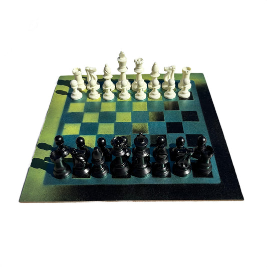 Stealth Green - Painted Chess Set