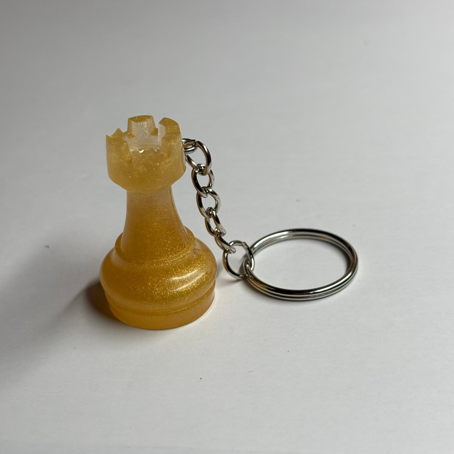 Yellow Rook - Handmade Resin Keychain