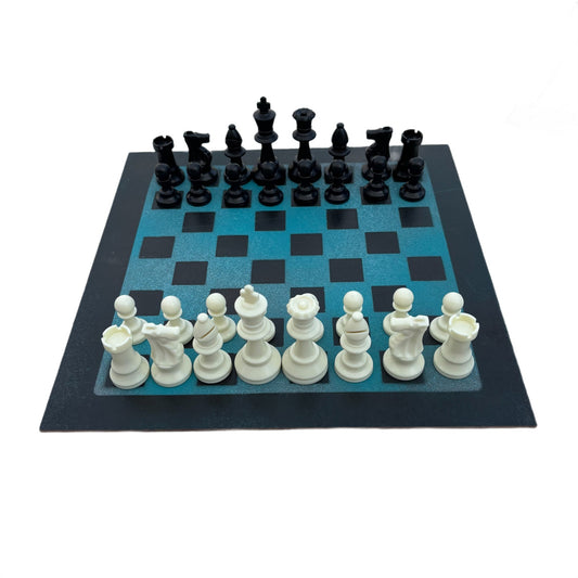 Beautiful Blue - Painted Chess Set