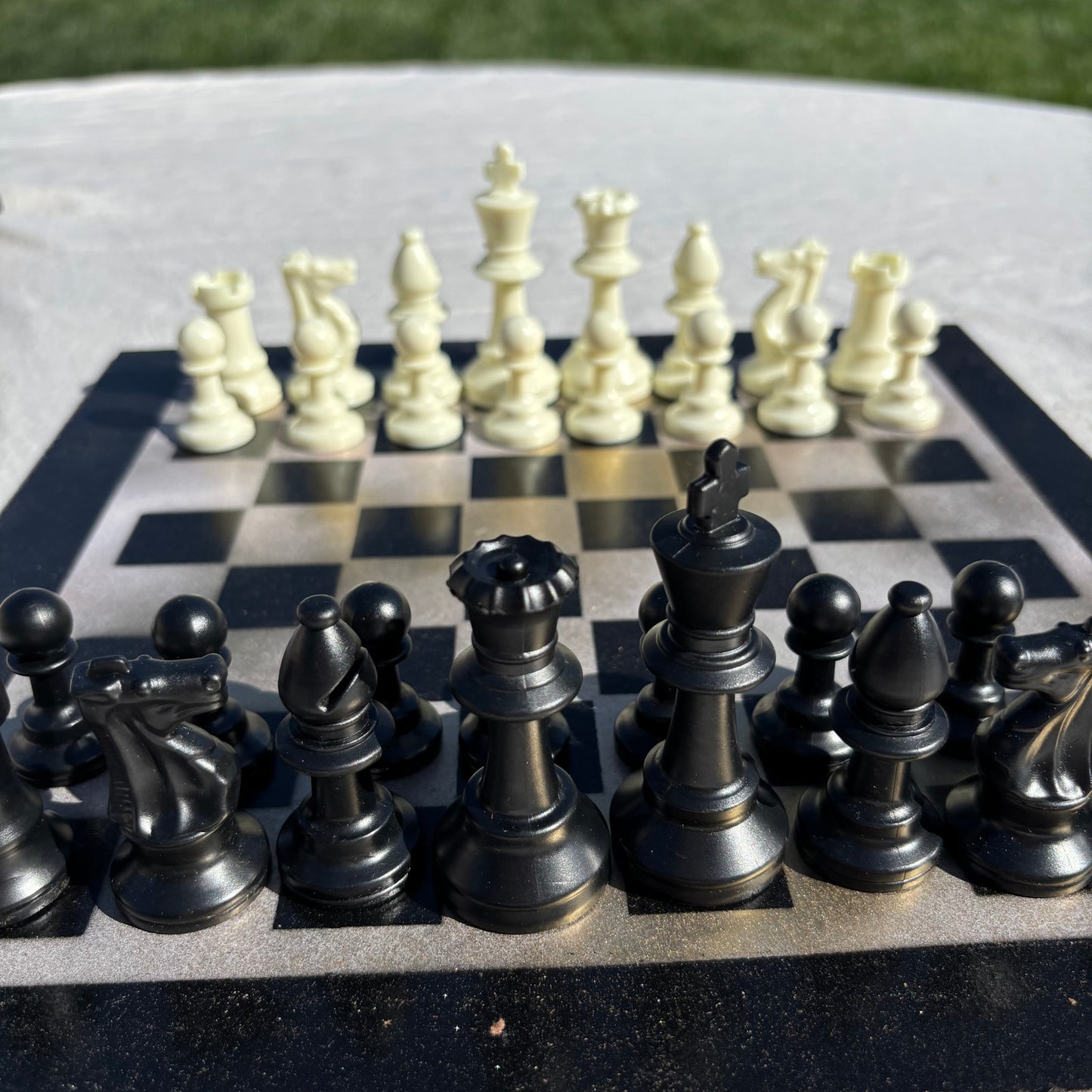 Simple Cream - Painted Chess Set
