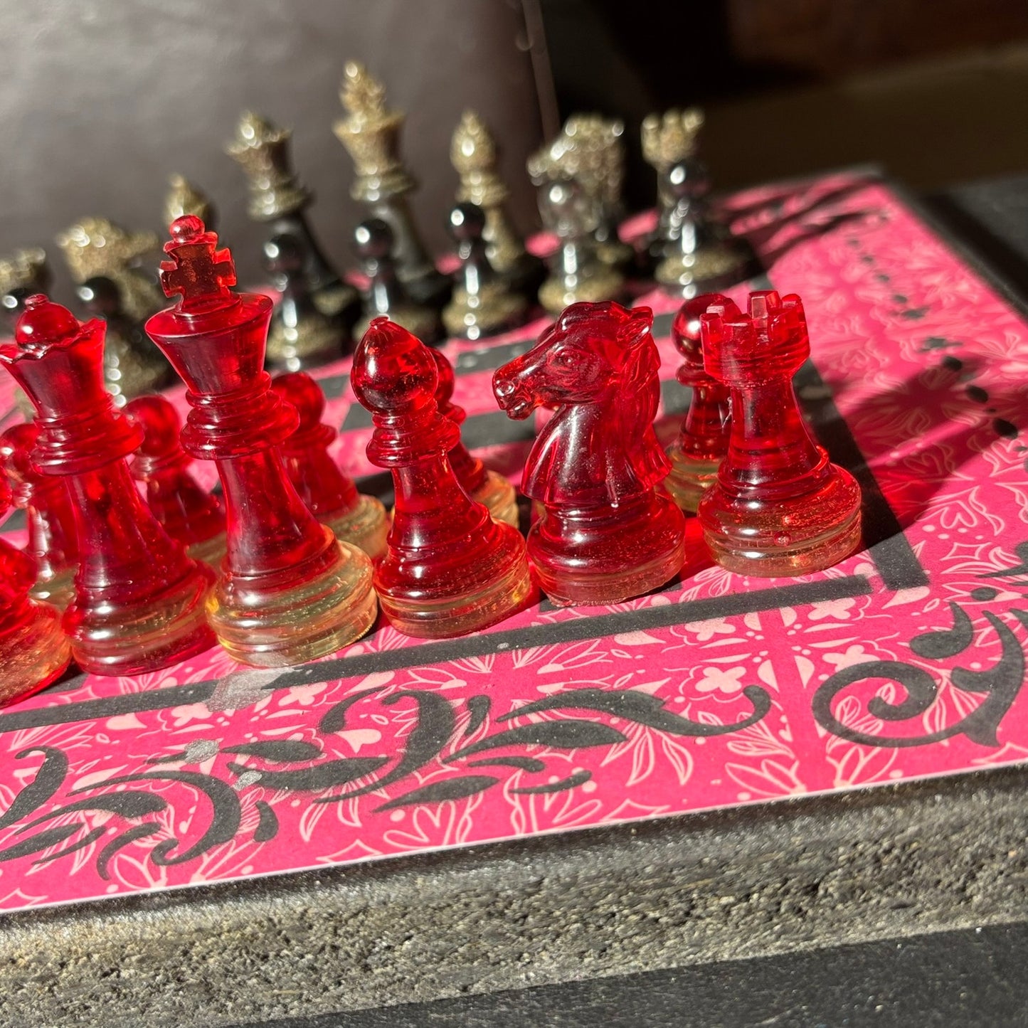 Royal Red - Scrapbook Chess Set