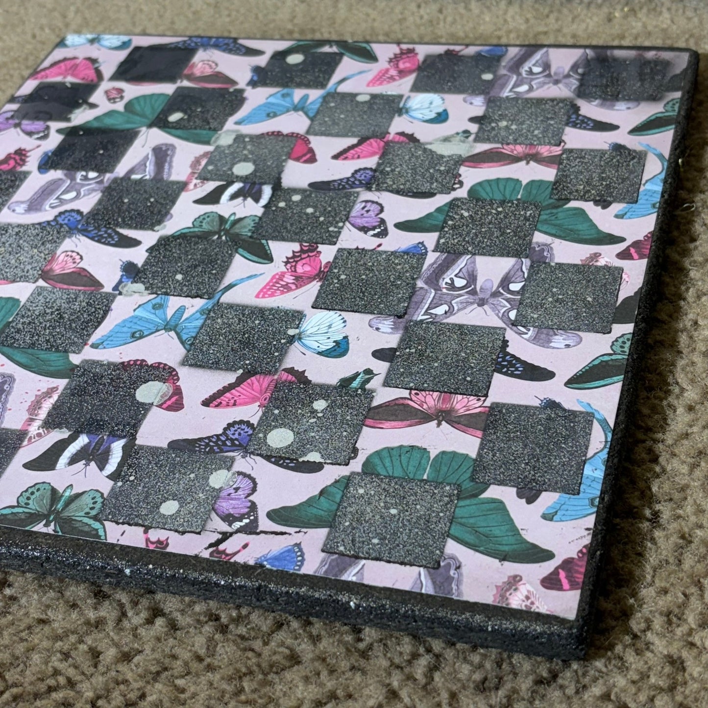 Vintage Butterflies - Scrapbook Chess Board